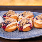Lemon Blueberry Cobbler Donuts