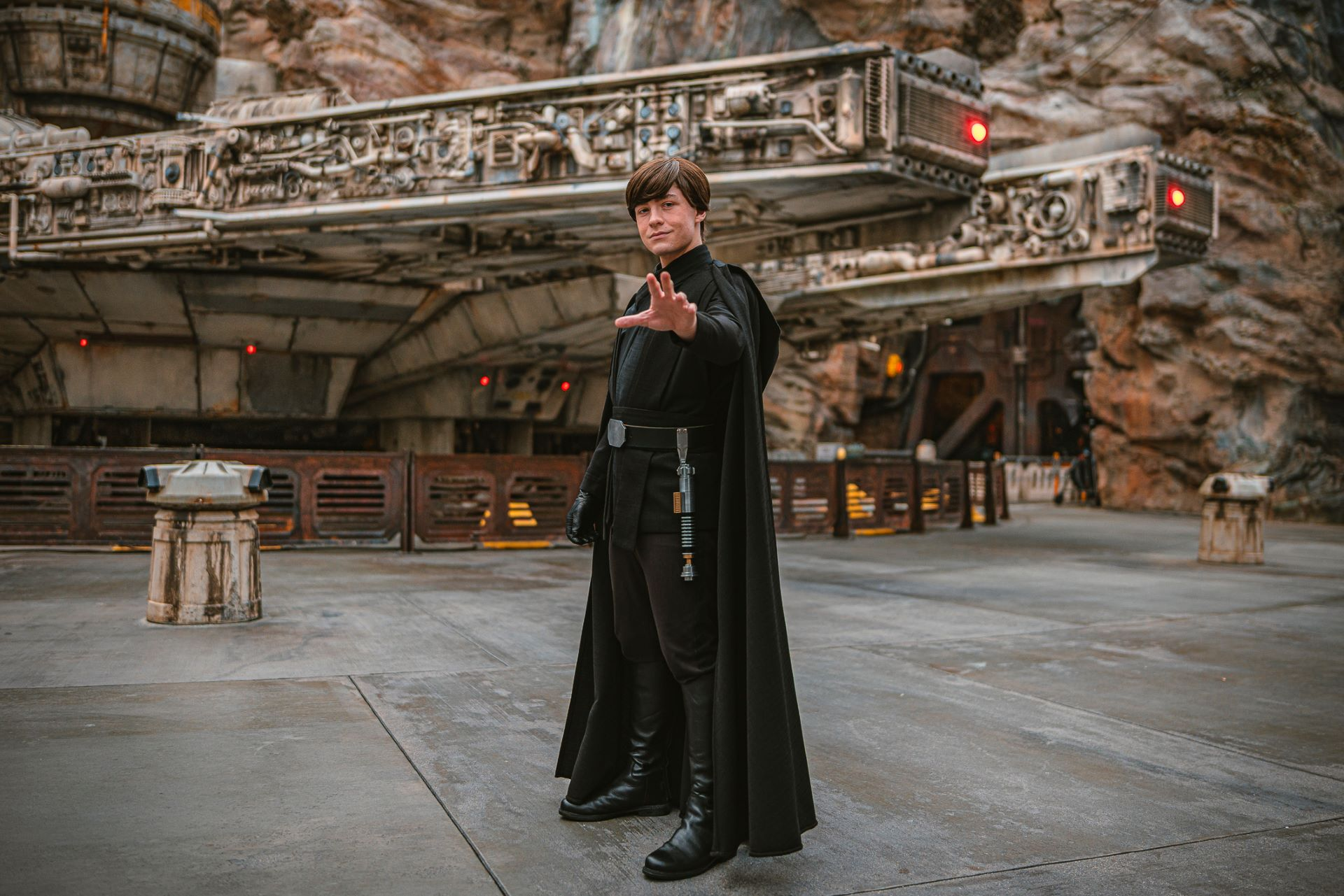 Luke Skywalker at Star Wars Galaxy's Edge at Disneyland