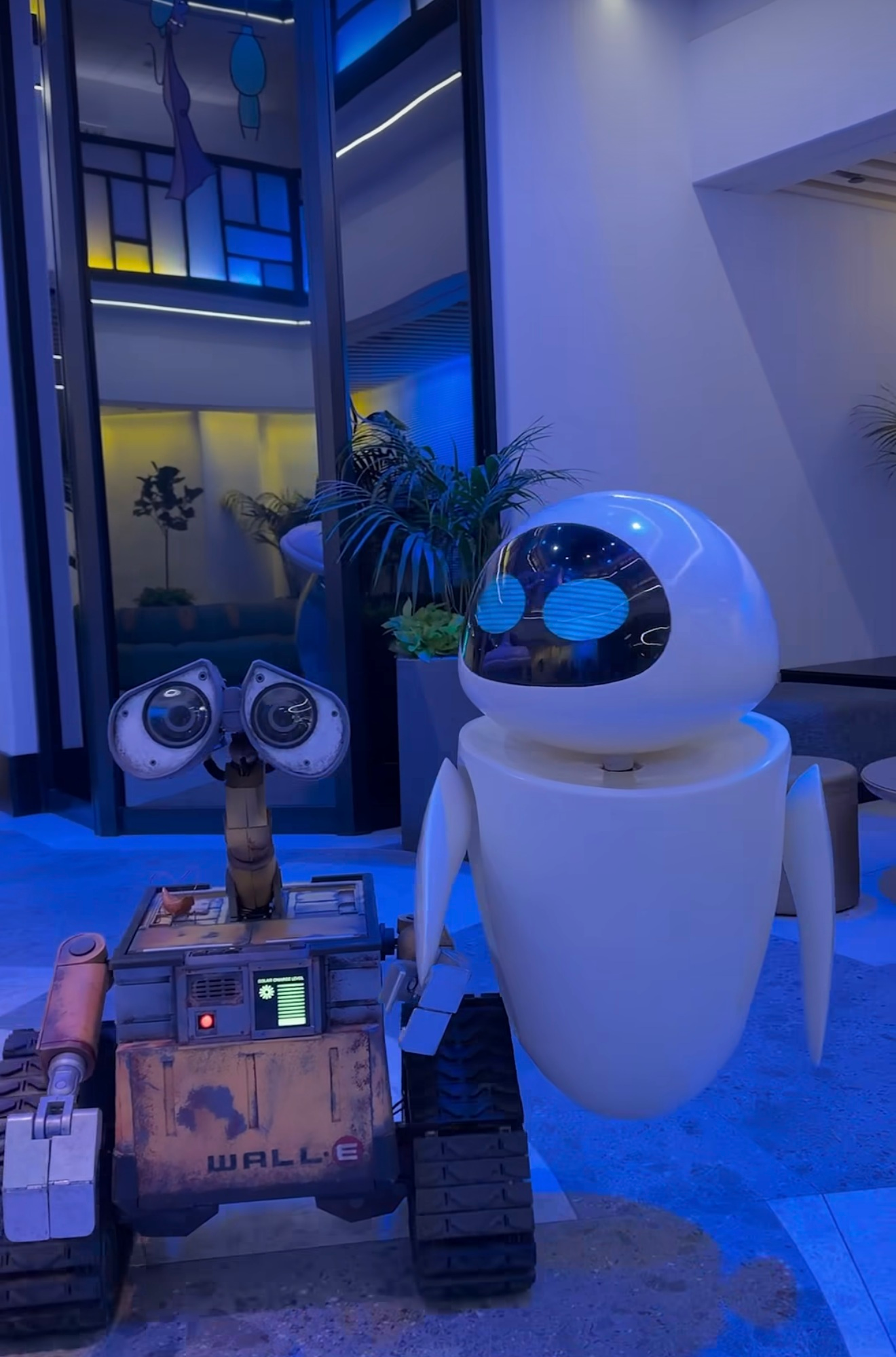 Meet WALL-E and EVE at Pixar Place