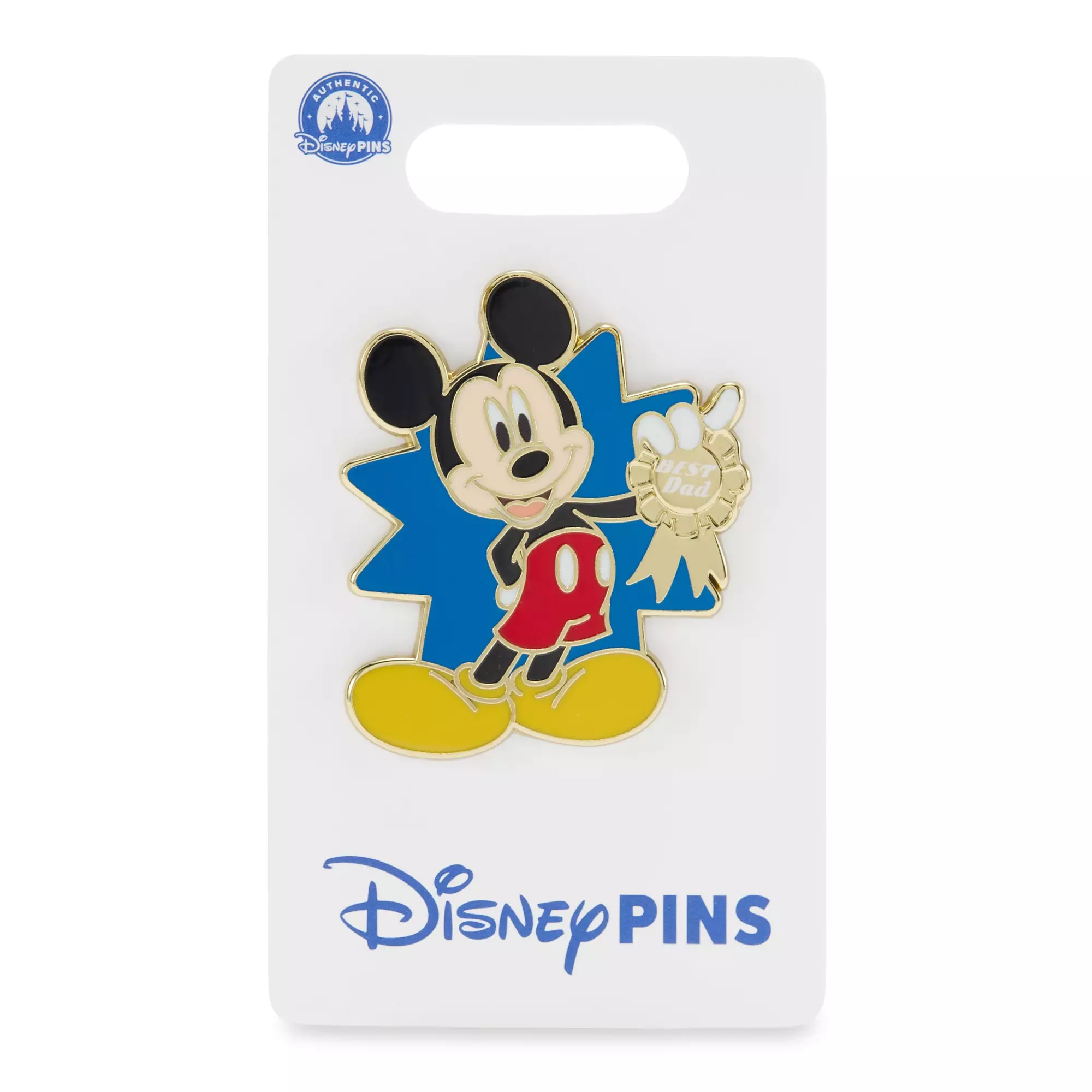 Mickey Mouse ''Best Dad'' Pin on Disney Card
