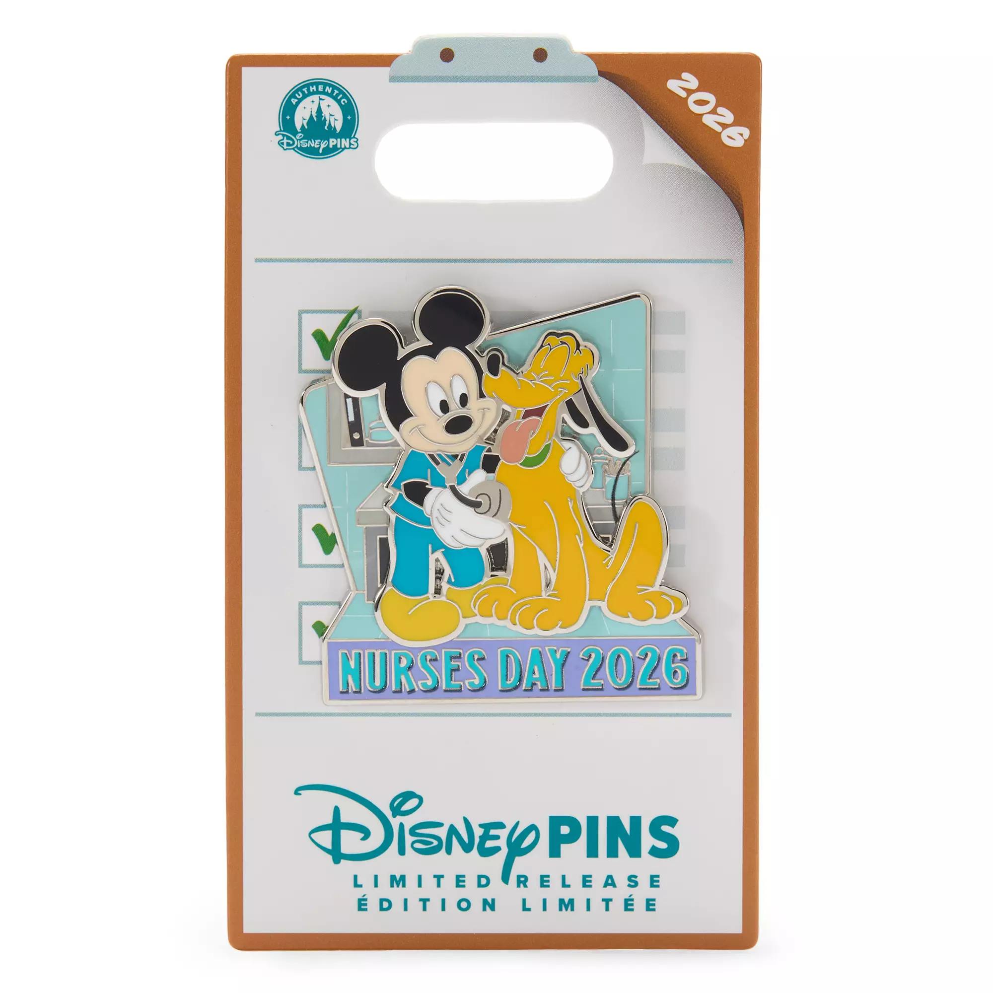 Mickey Mouse and Pluto Nurse's Day 2026 Pin – Limited Release