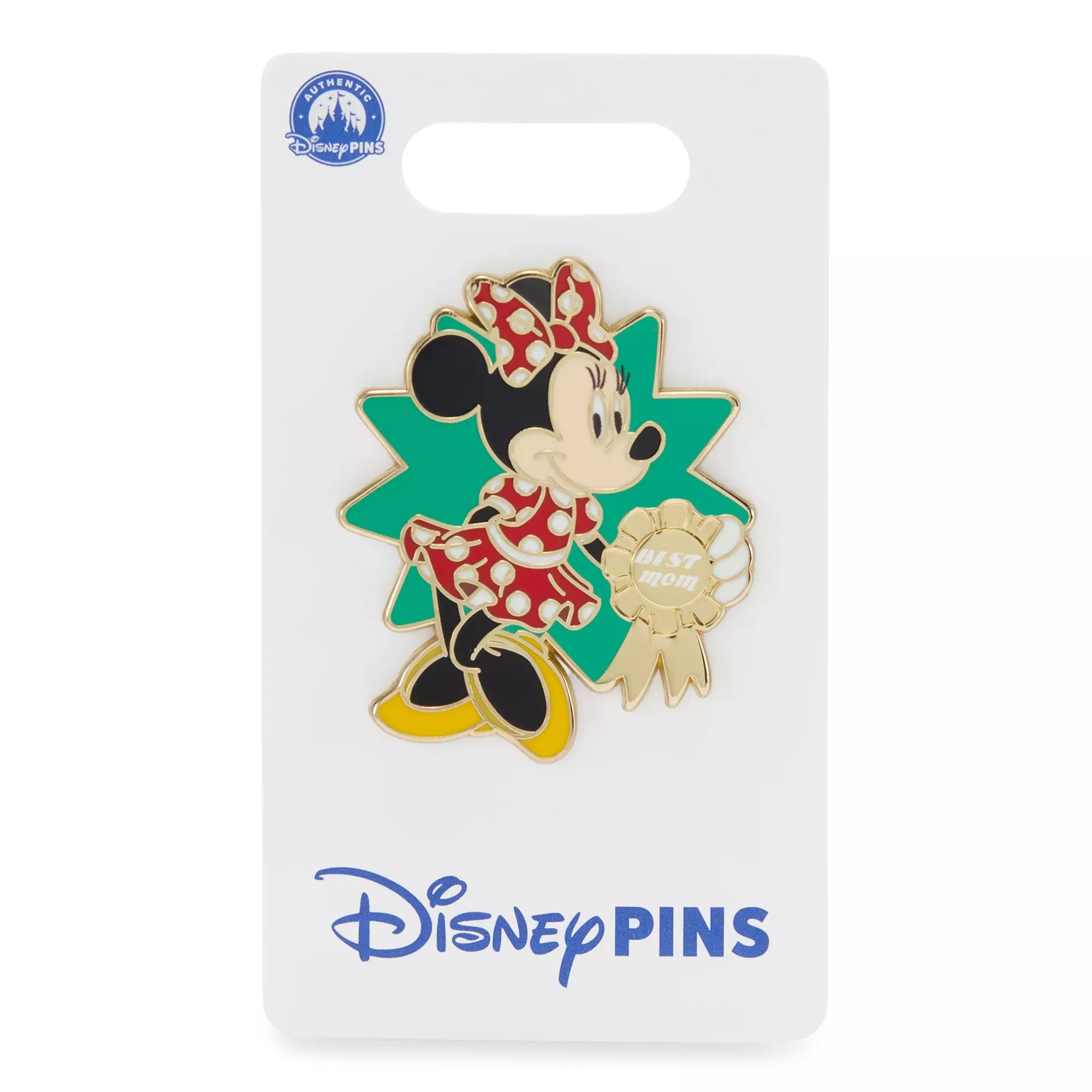 Minnie Mouse ''Best Mom'' Pin on Card