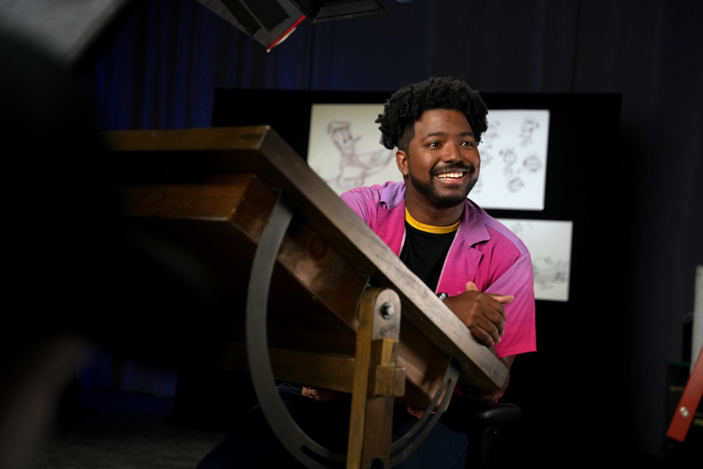 Austin Traylor drawing Donald Duck, Magic of Disney Animation