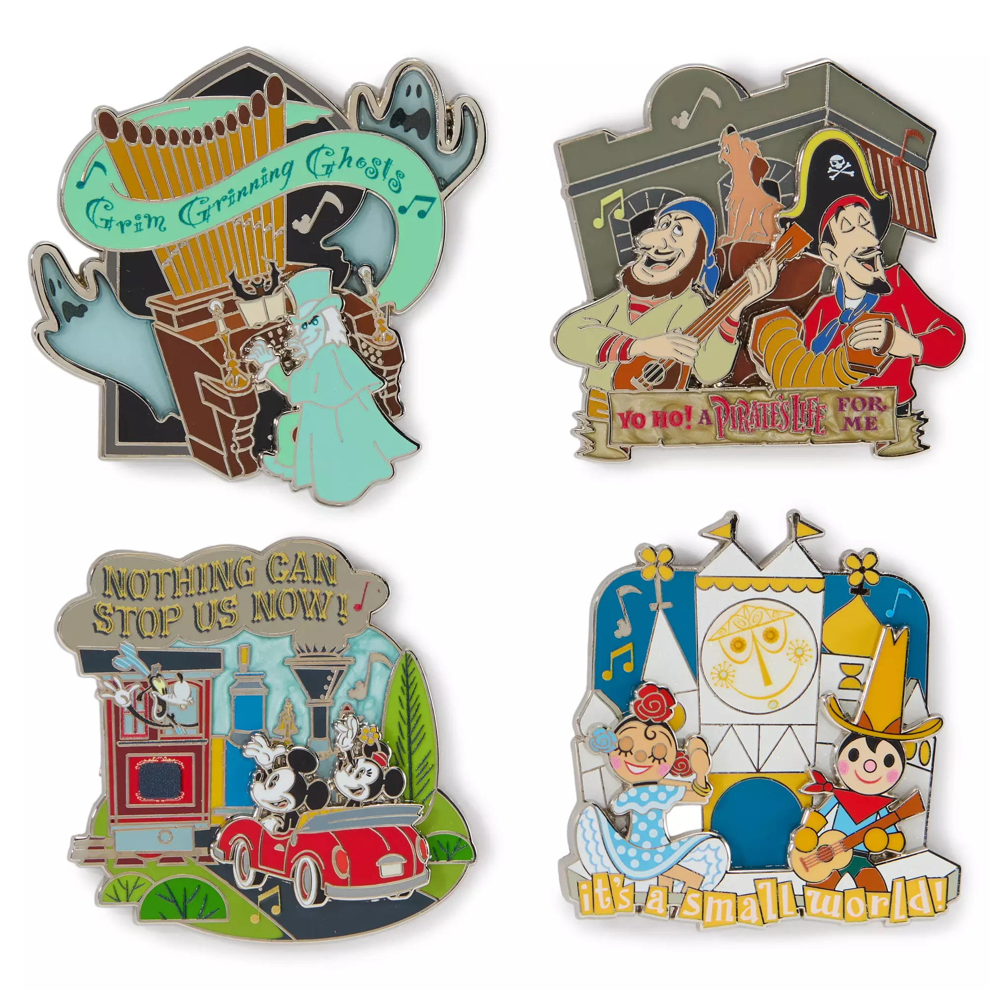 Disney Attractions Songs Pin Set – Disney Artist Collection by Robert Schilling and Jason Peltz – Limited Edition Pins