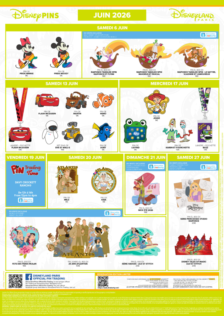 Disneyland Paris June 2026 Pin Release Schedule