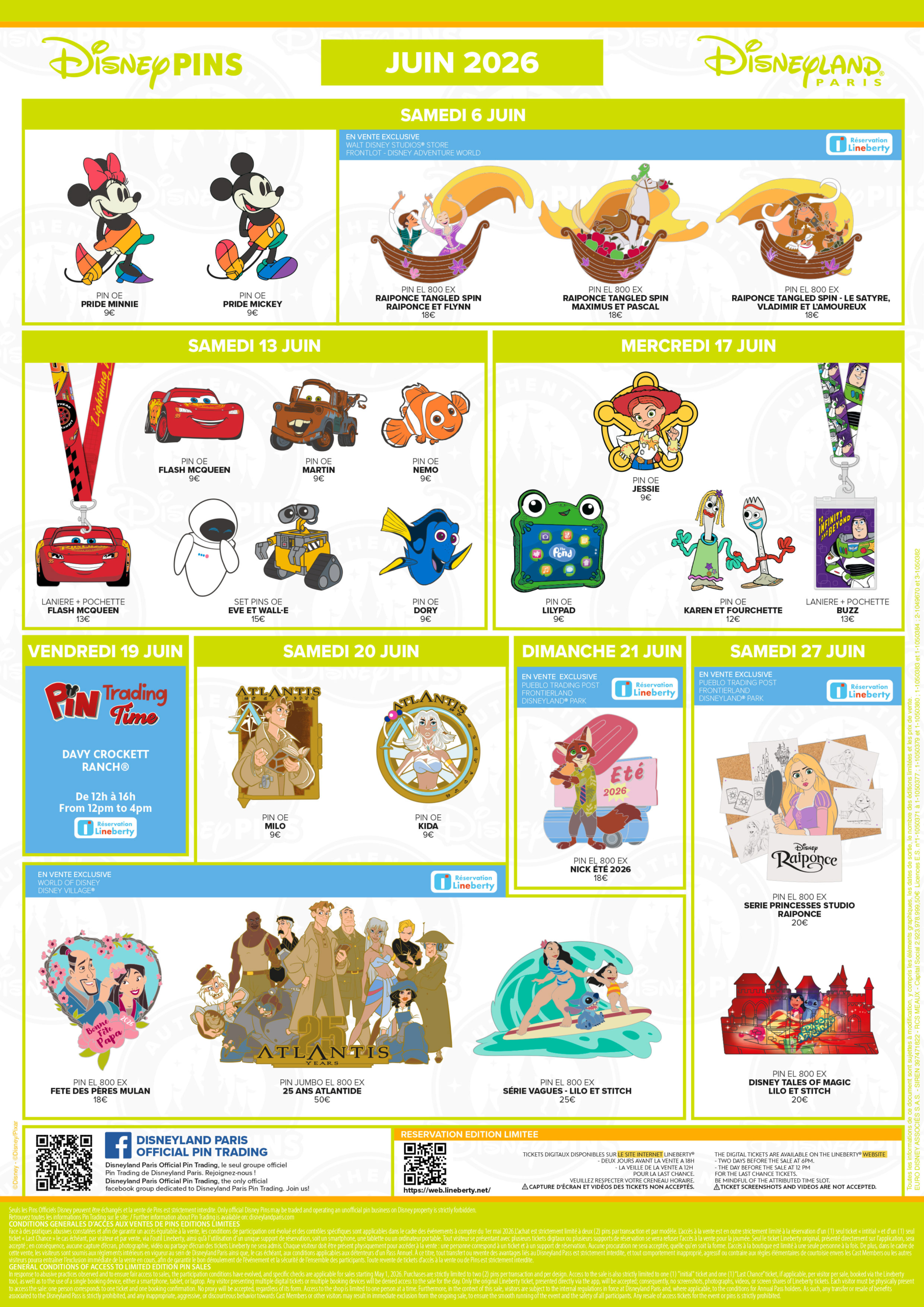 Disneyland Paris June 2026 Pin Release Schedule