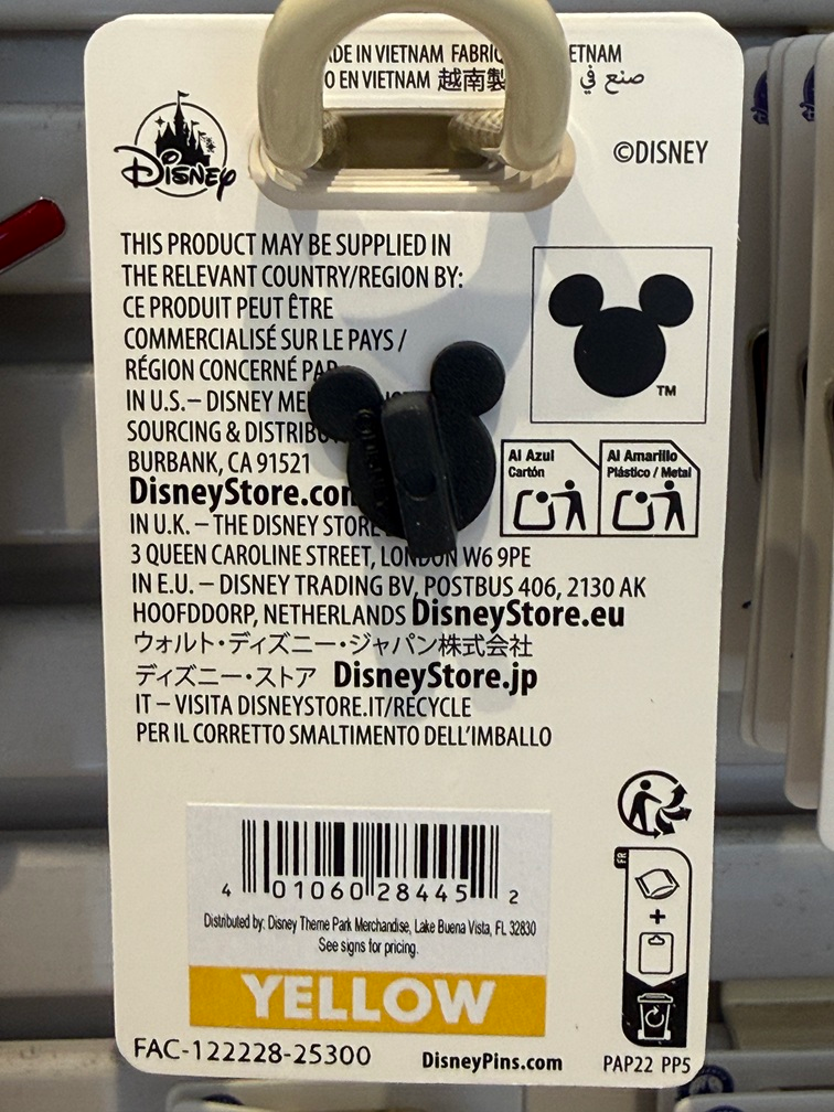 Mickey Mouse Americana OE Pin Back