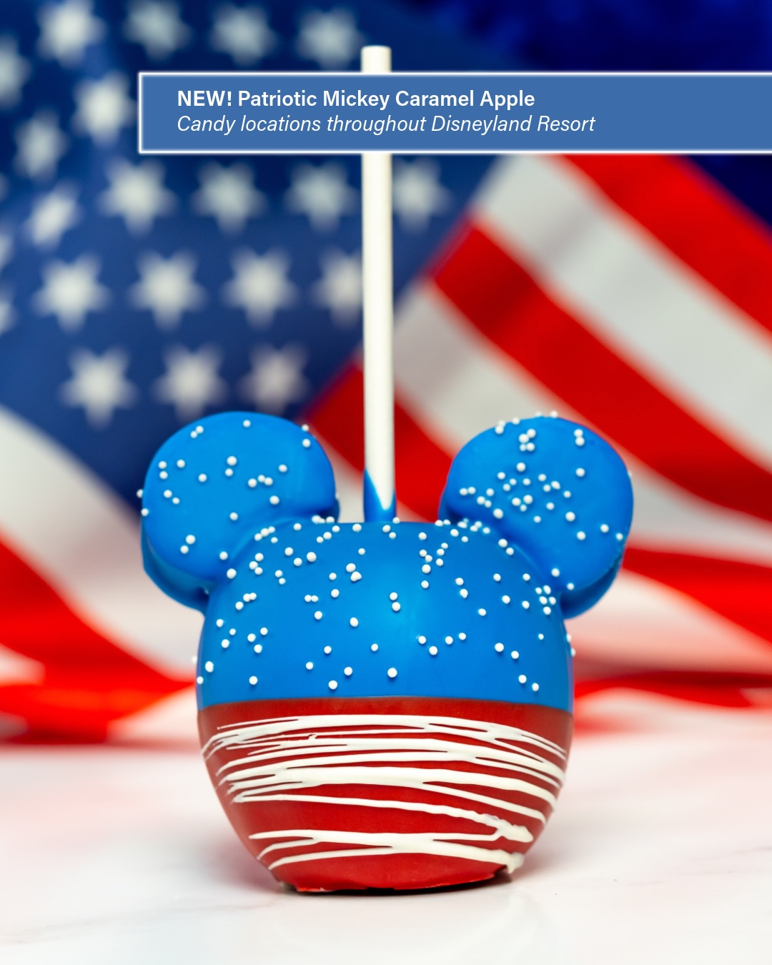 Patriotic Mickey Caramel Apple