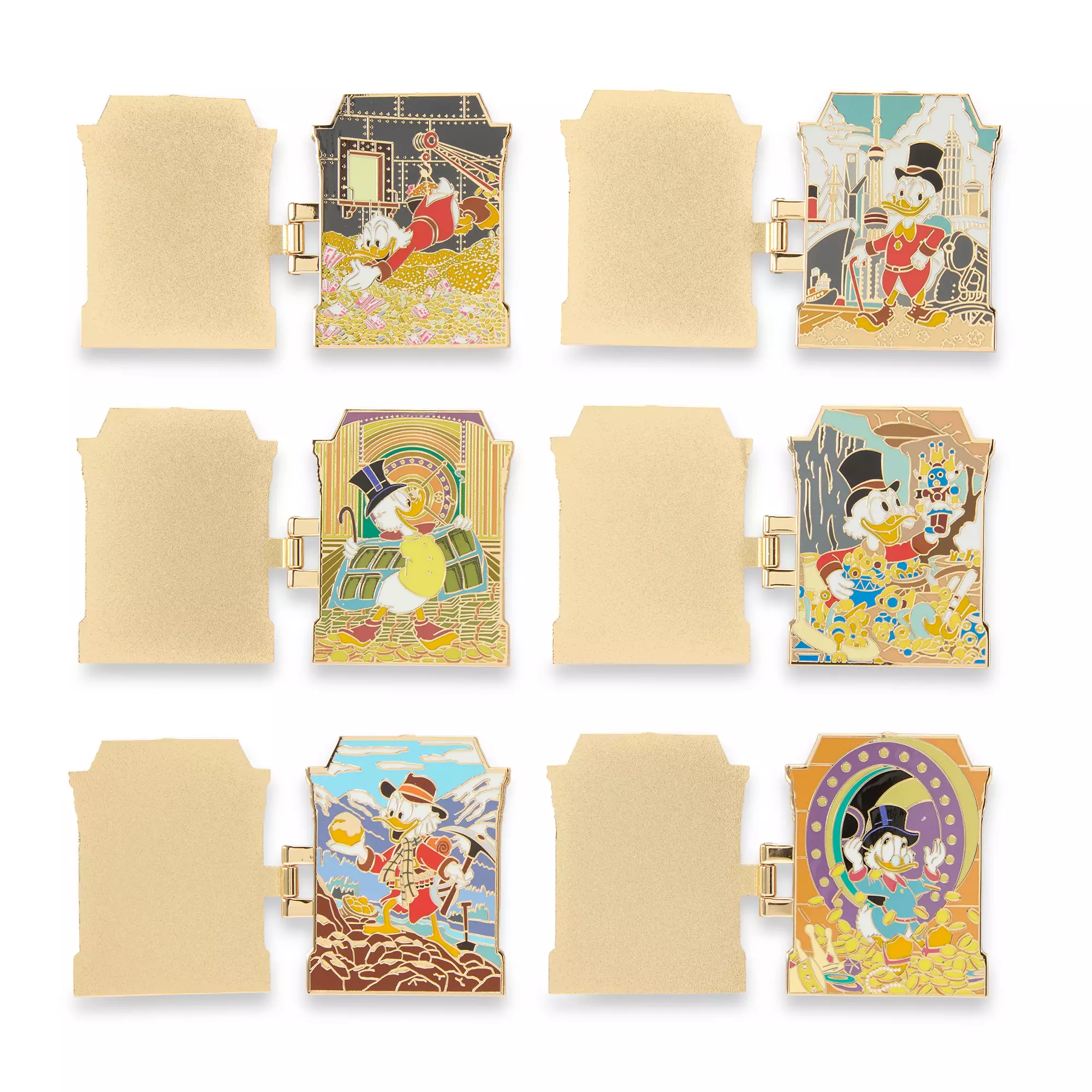 Scrooge McDuck Hinged Mystery Pin Blind Pack – Duck Tales Open Pins
