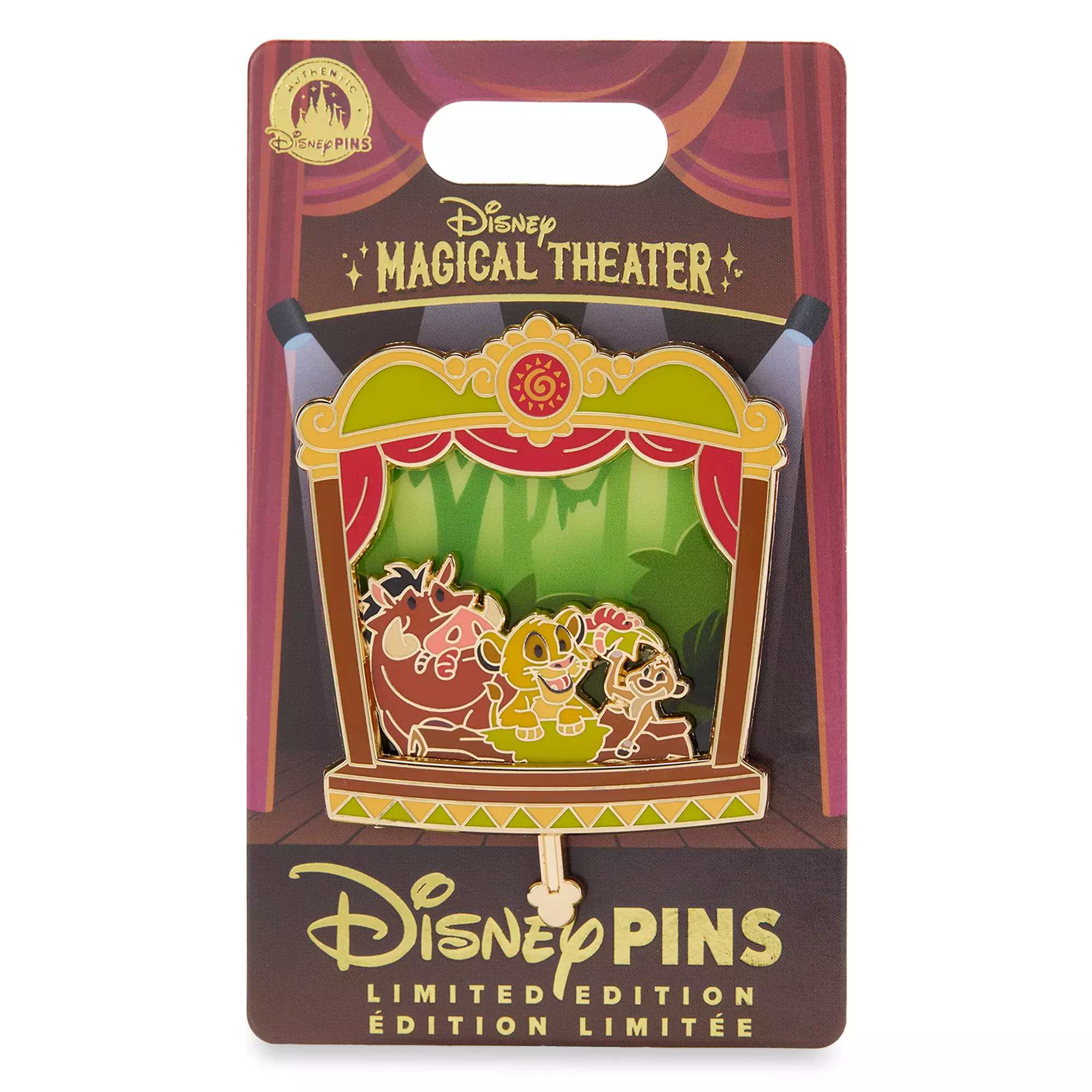 Simba, Timon and Pumbaa Slider Pin – The Lion King – Disney Magical Theater – Limited Edition