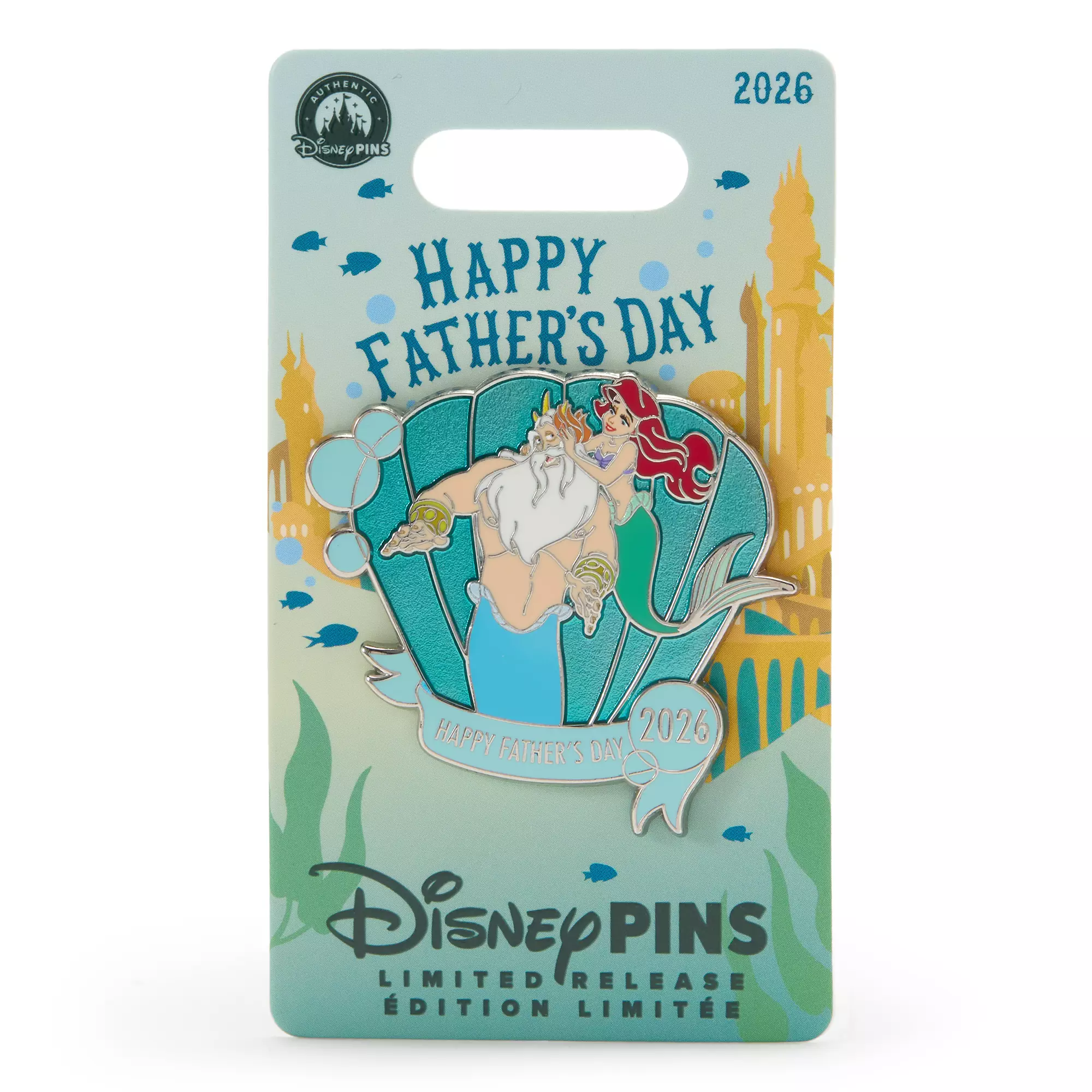 Ariel and King Triton Father's Day 2026 Pin – The Little Mermaid – Limited Release