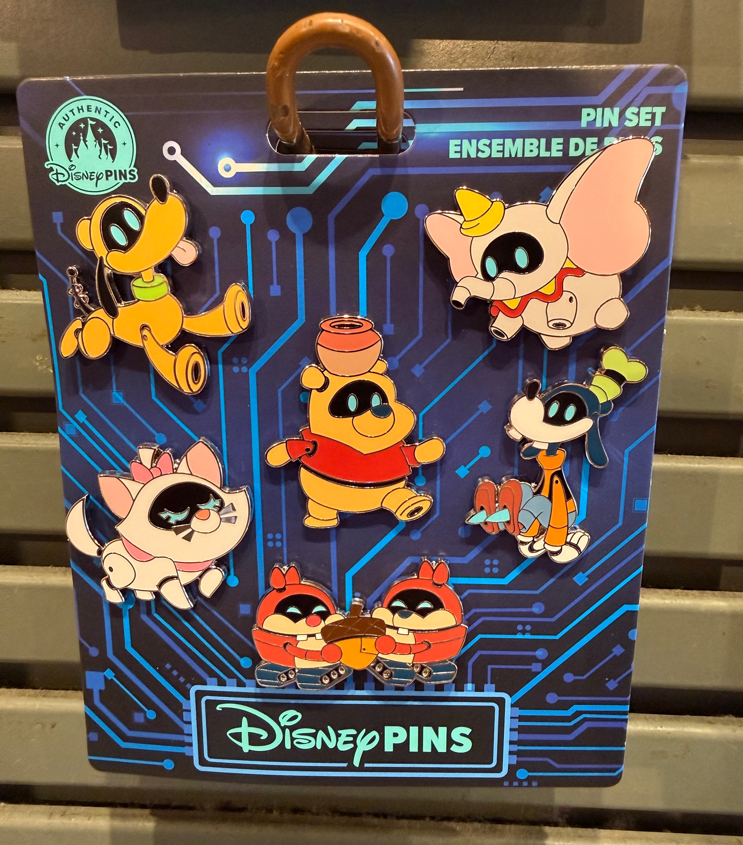 Disney Character Robots Booster Pin Set