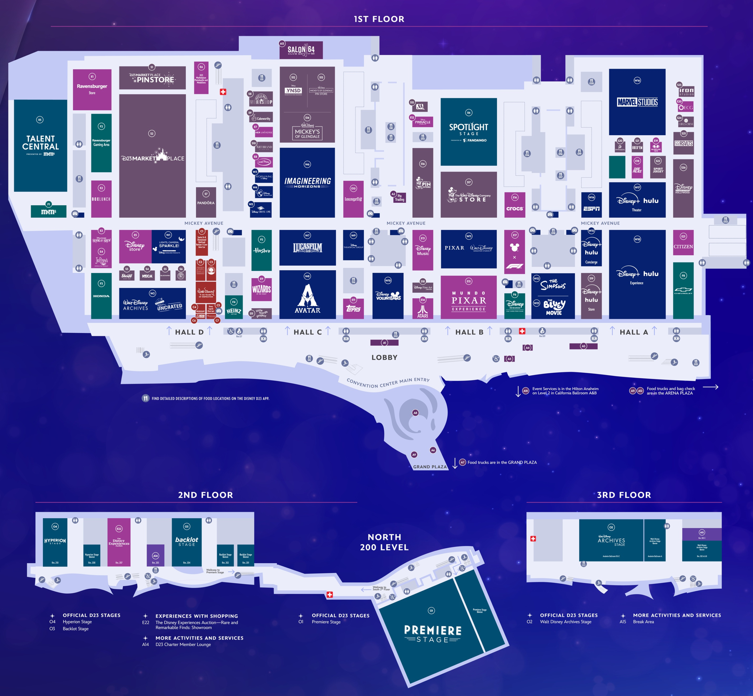 D23 Ultimate Disney Fan Event 2026 Showfloor Map