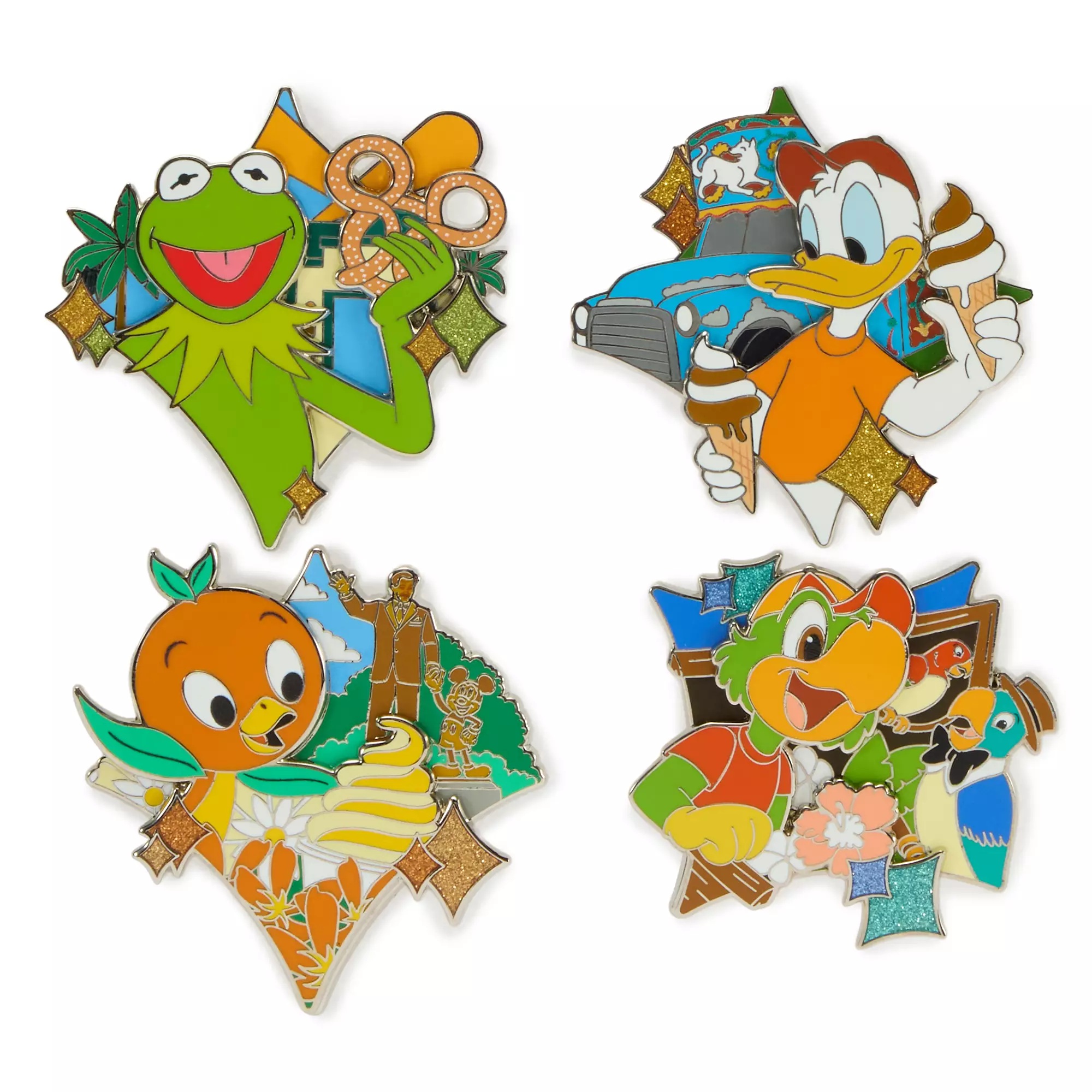 Disney Characters at Disney Parks Pin Set – Disney Artist Collection by Jes Willis and Pati Pereira – Limited Edition Pin Set