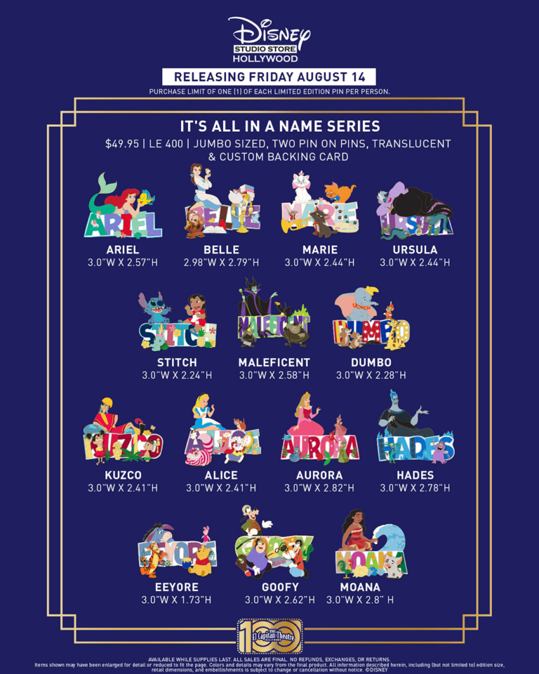 Disney Studio Store Hollywood Friday Releases - 2