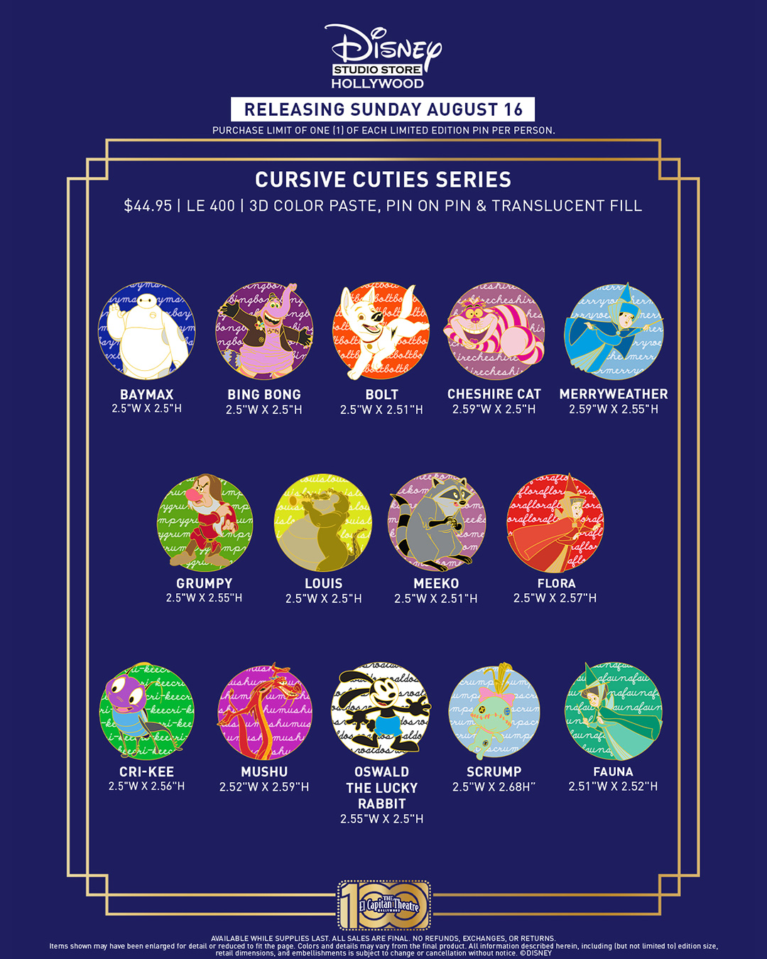 Disney Studio Store Hollywood Sunday Releases - 3
