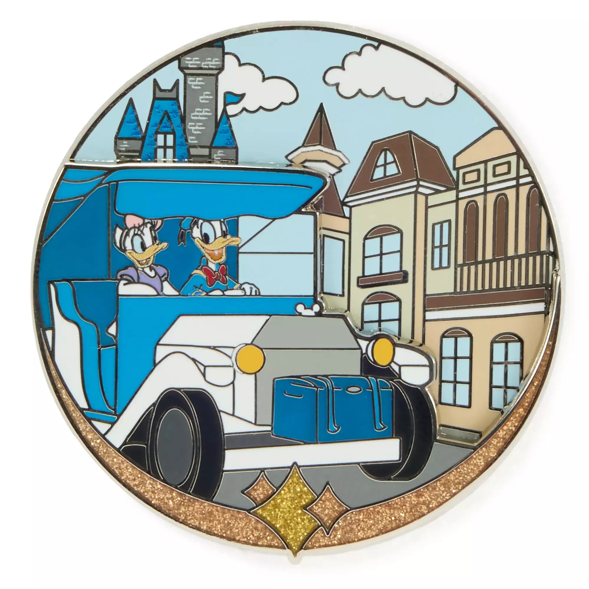 Donald and Daisy Duck on Main Street U.S.A. Pin – Disney Artist Collection by Jes Willis and Pati Pereira – Limited Edition Pin