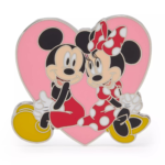 Mickey and Minnie Mouse Heart Pin