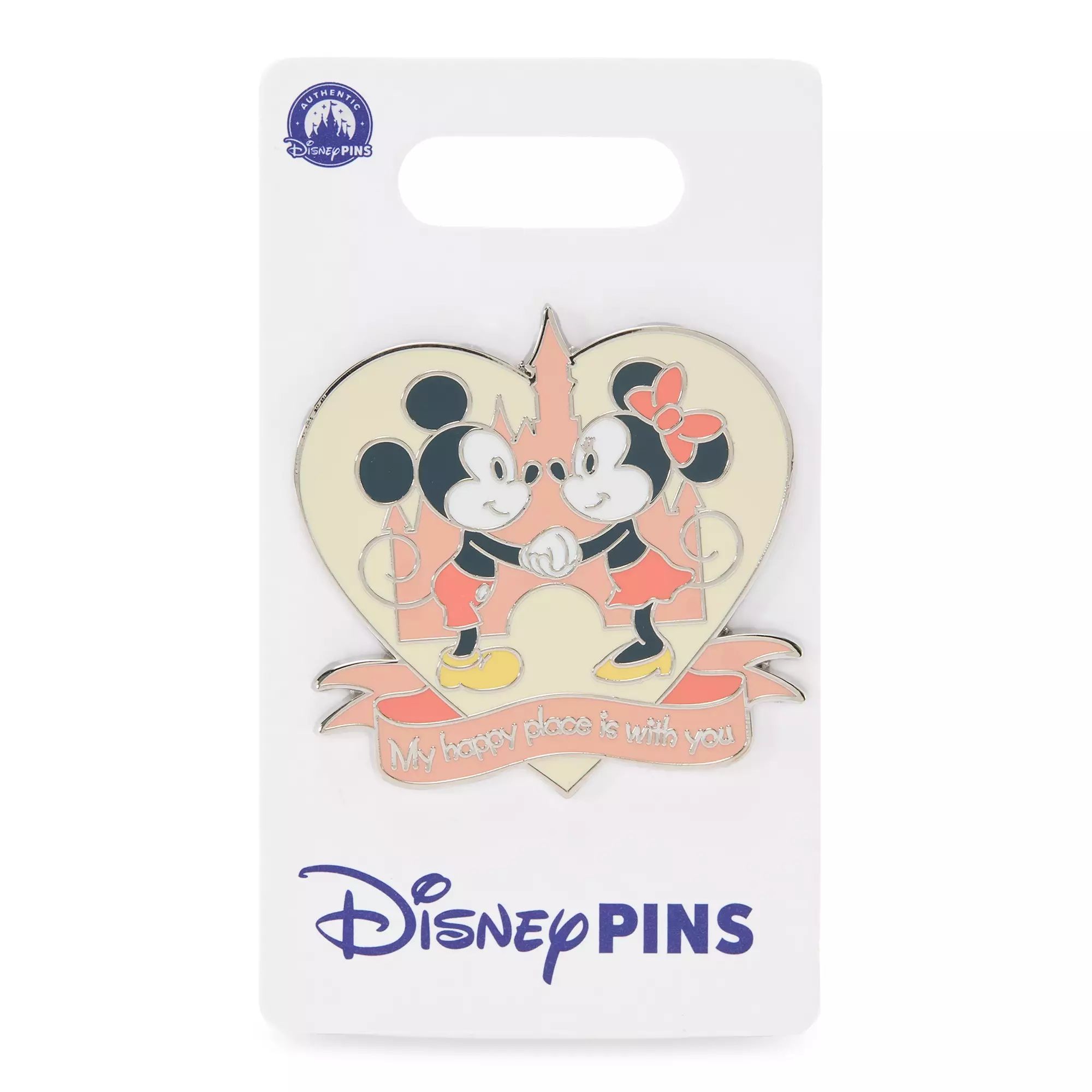 Mickey and Minnie Mouse at Fantasyland Castle ''Happy Place'' Pin