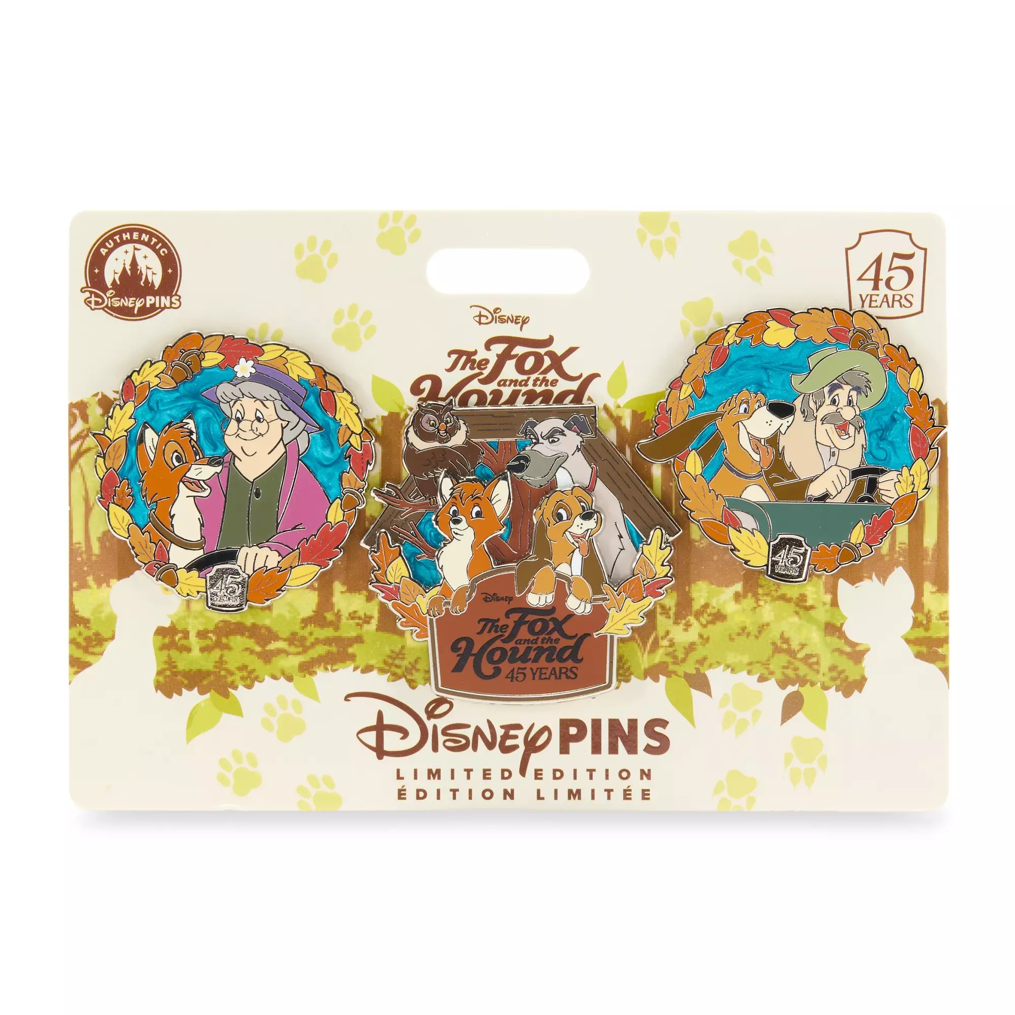 The Fox and the Hound 45th Anniversary Pin Set – Limited Edition