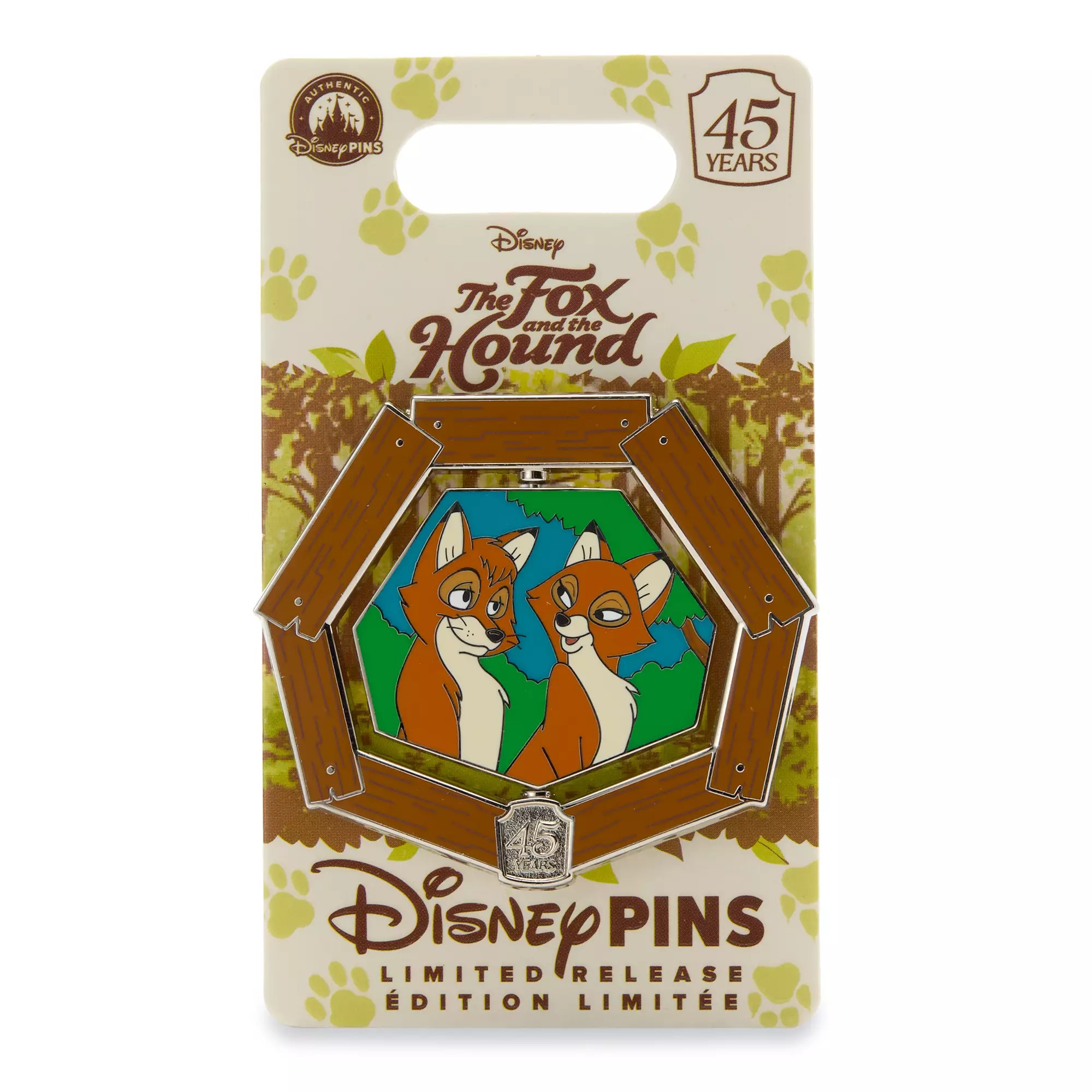 The Fox and the Hound 45th Anniversary Spinner Pin – Limited Release
