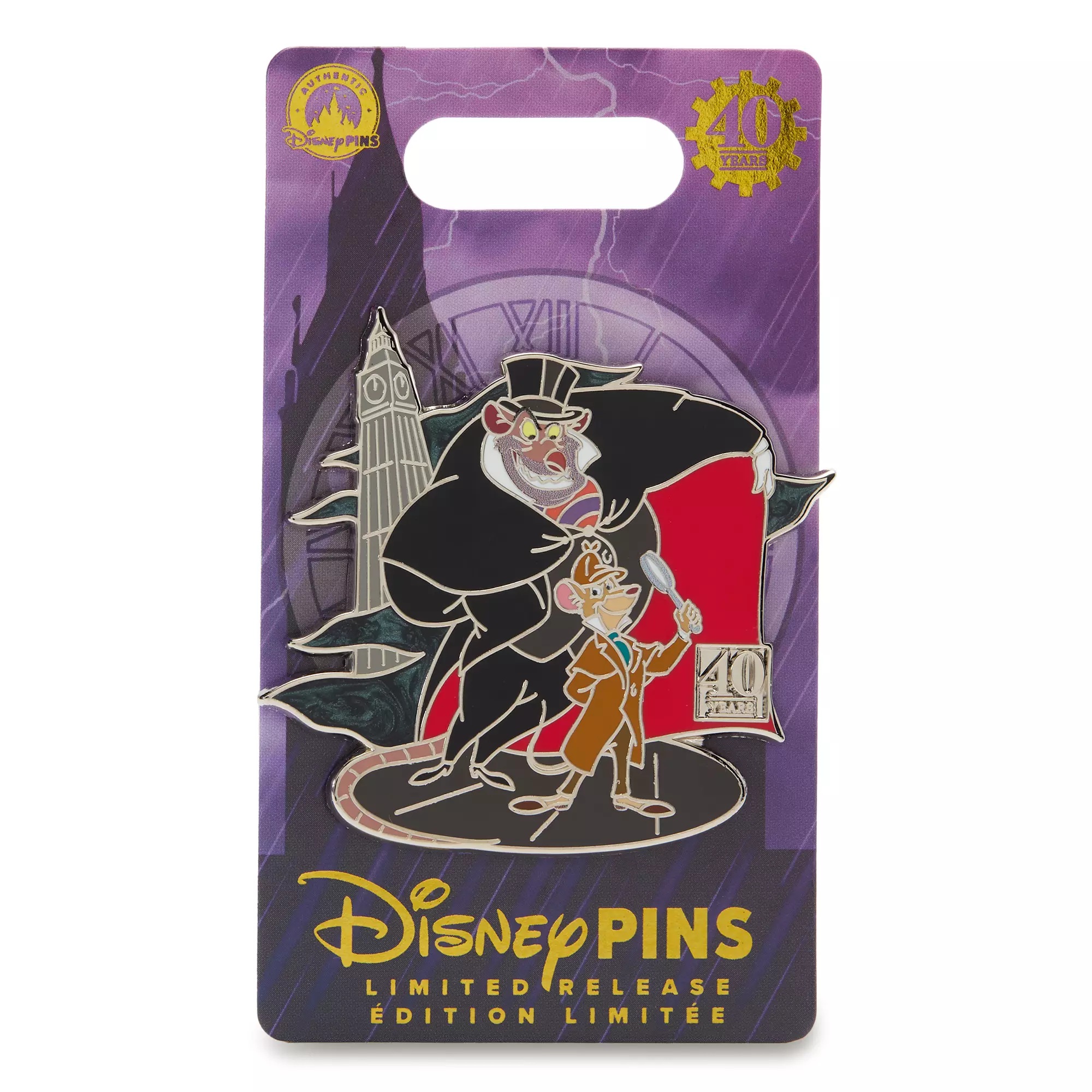 The Great Mouse Detective 40th Anniversary Pin – Limited Edition