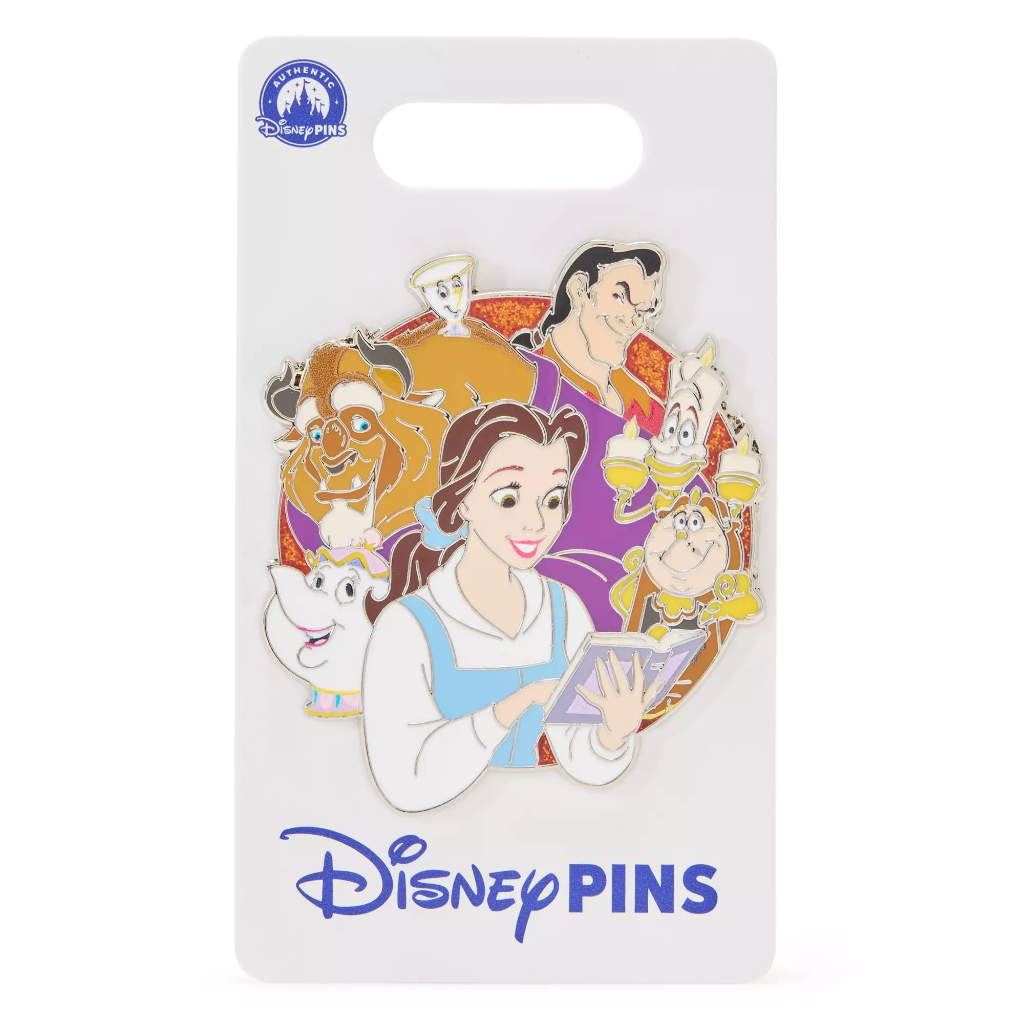 Beauty and the Beast Cast Pin on Card