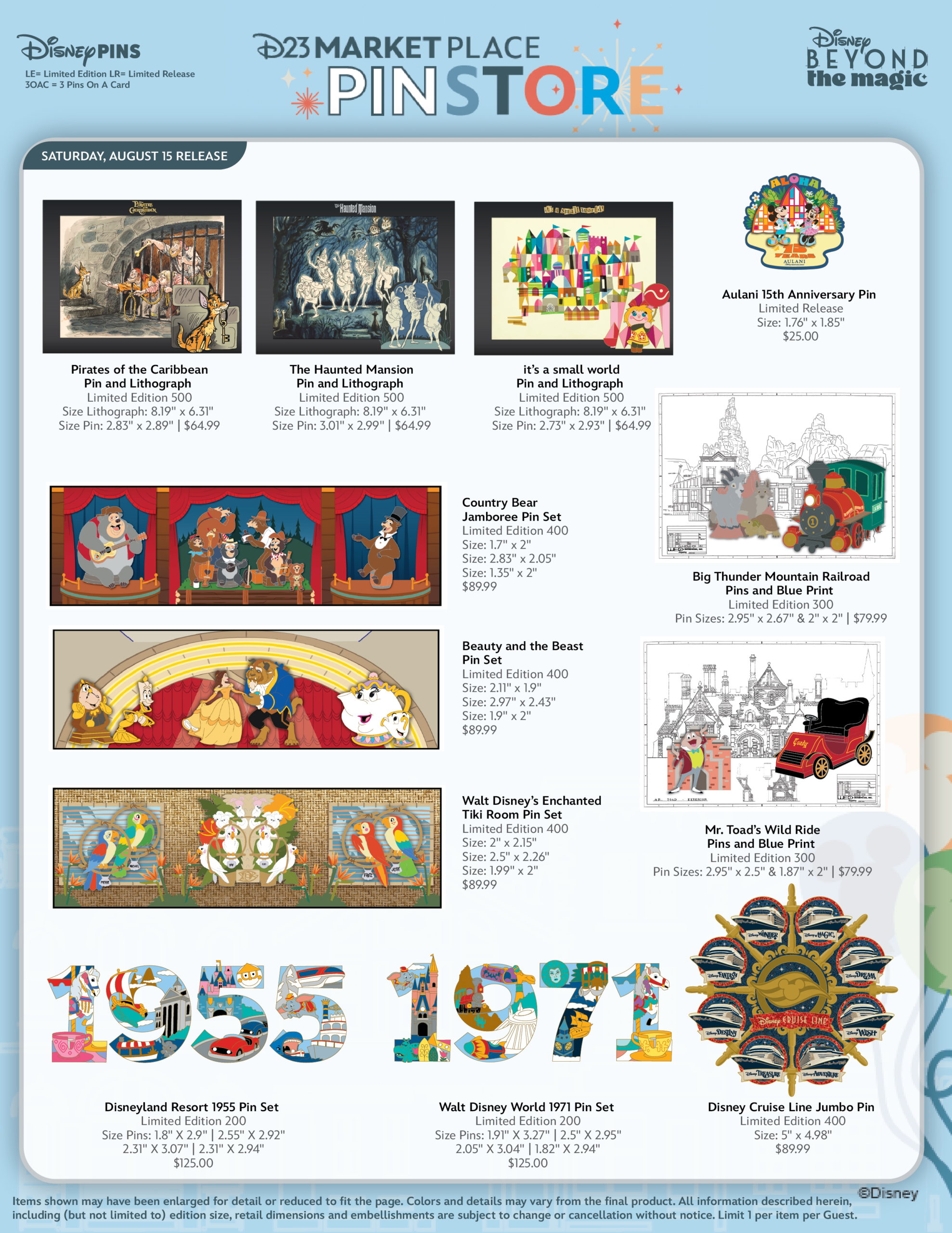 D23 Marketplace Pin-Store Saturday Drops