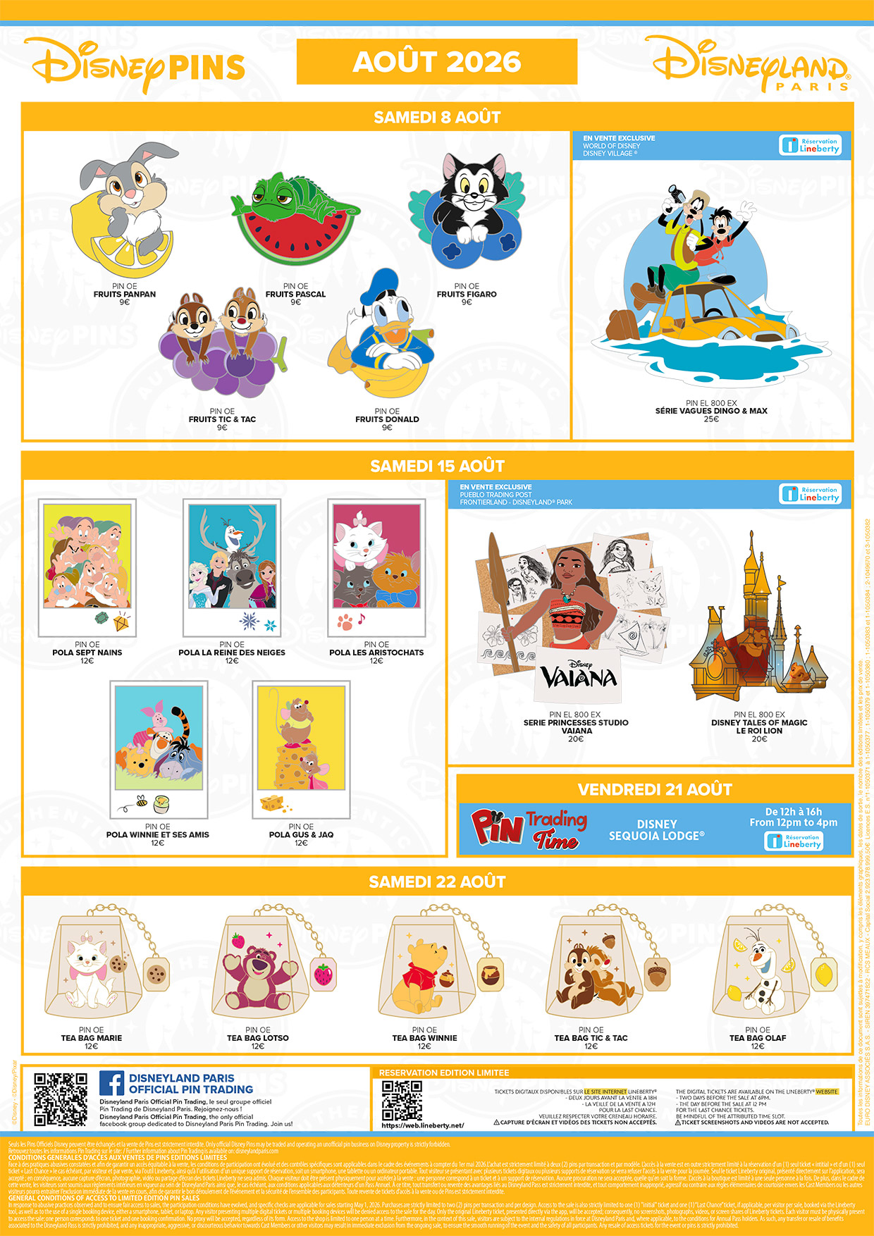 Disneyland Paris August 2026 Pin Release Schedule