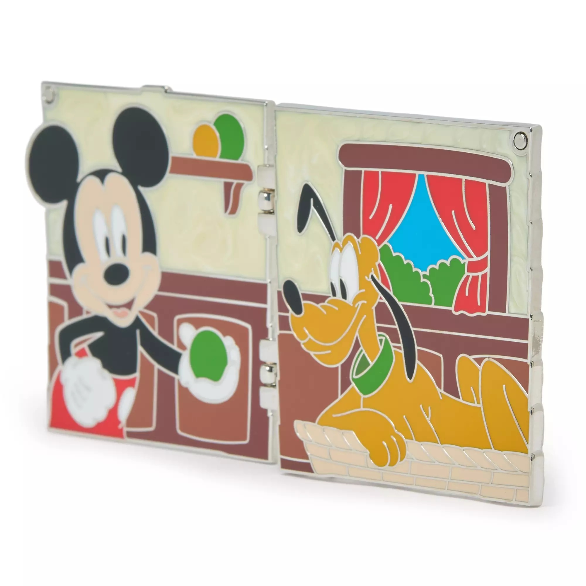 Mickey Mouse and Pluto Open Hinged Pin – Disney Enchanted Doors – Limited Edition Pin