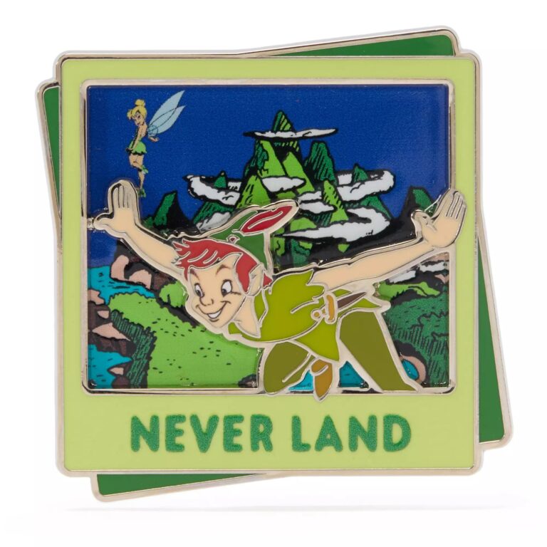 Peter Pan and Tinker Bell Pin – Never Land – Disney Destinations – August – Limited Edition – Exclusive Pin