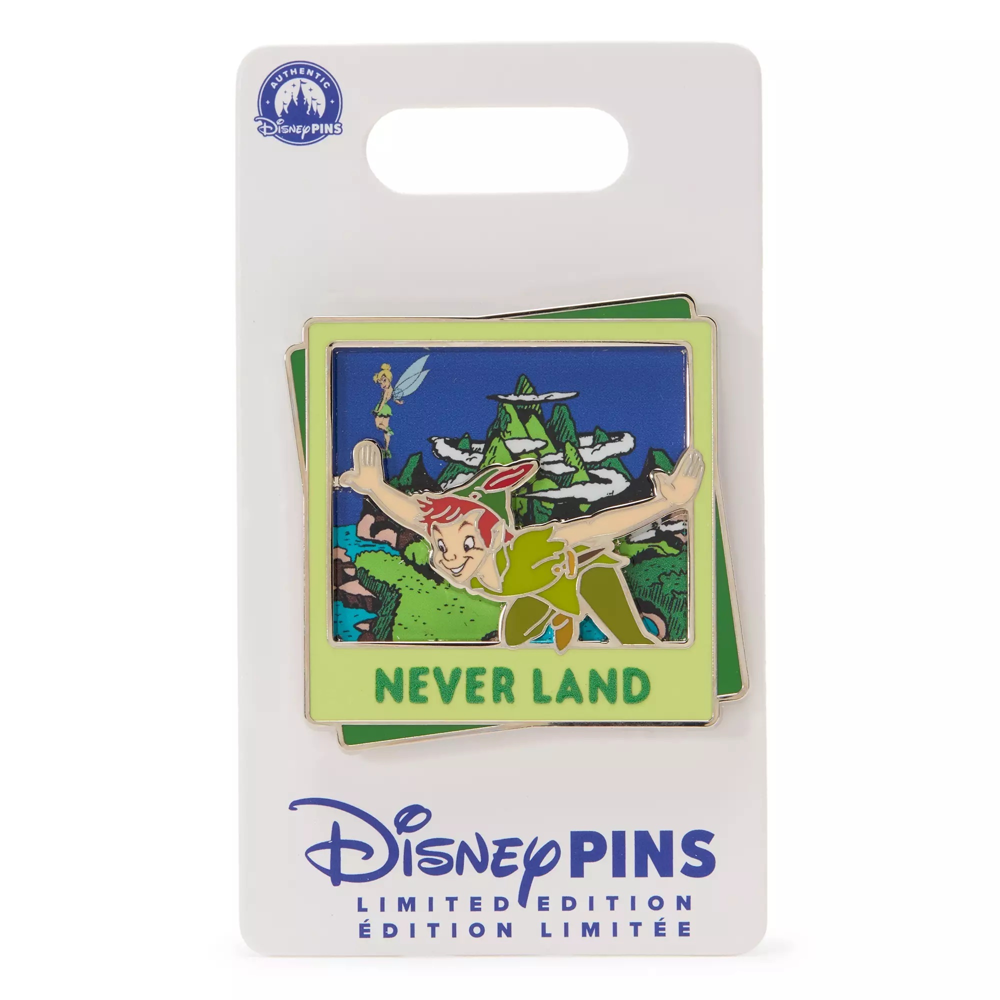 Peter Pan and Tinker Bell Pin – Never Land – Disney Destinations – August – Limited Edition – Exclusive