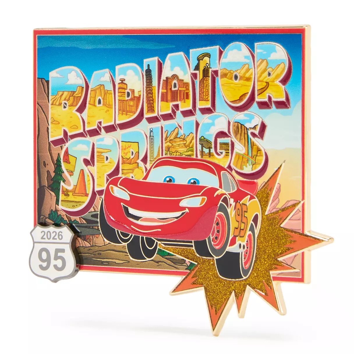 Lightning McQueen ''Radiator Springs'' Jumbo Pin – Cars – Lightning McQueen Day 2026 – Limited Edition Pin