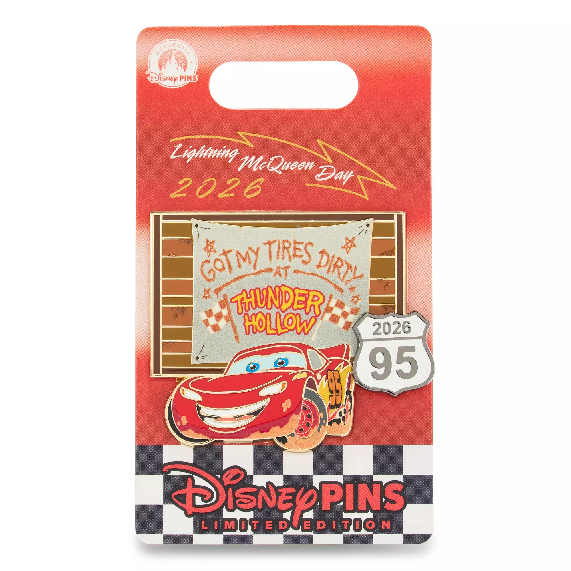 Lightning McQueen ''Thunder Hollow'' Pin – Cars – Lightning McQueen Day 2026 – Limited Edition