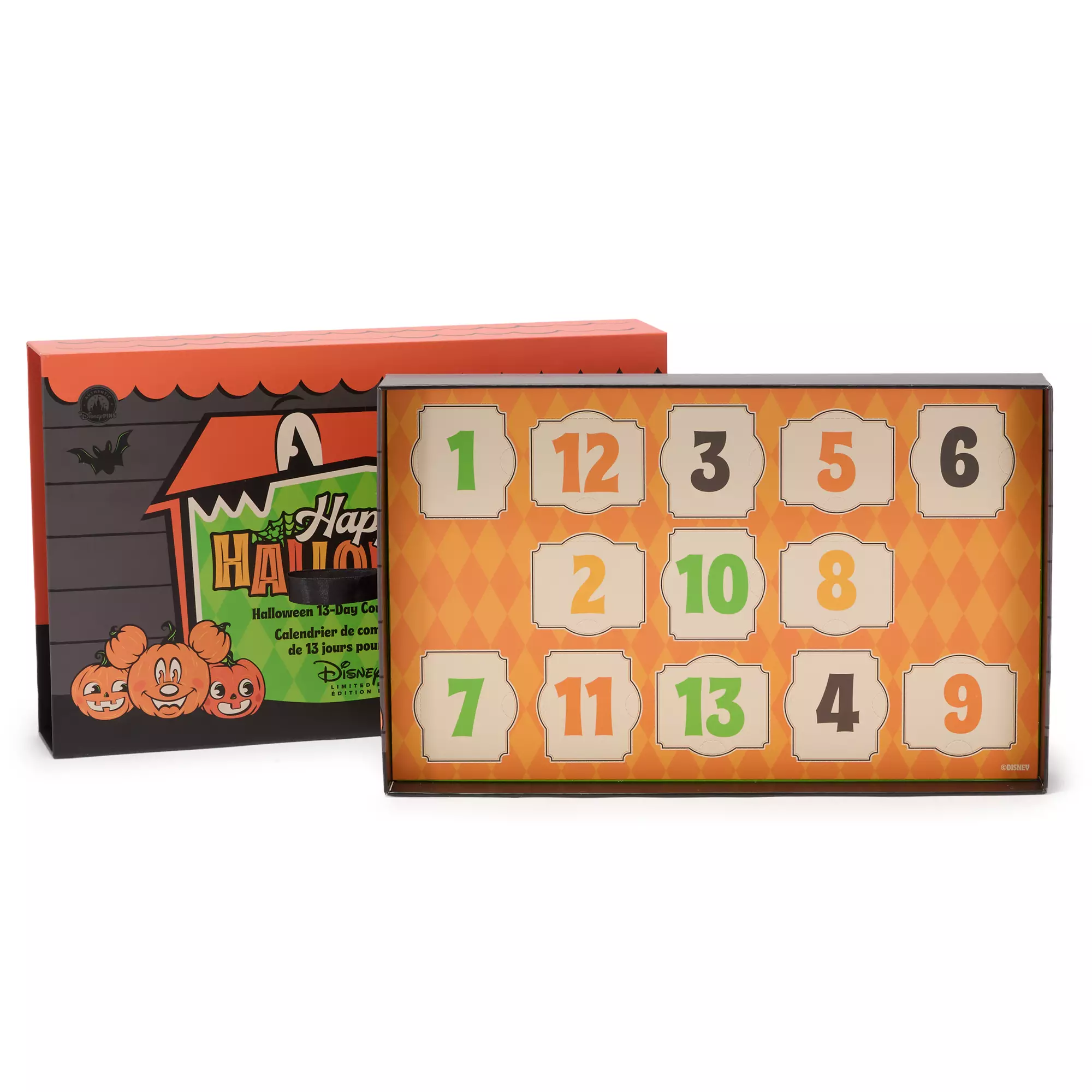 Mickey Mouse and Friends 13-Day Halloween Countdown Calendar Mystery Pin Set – Limited Edition