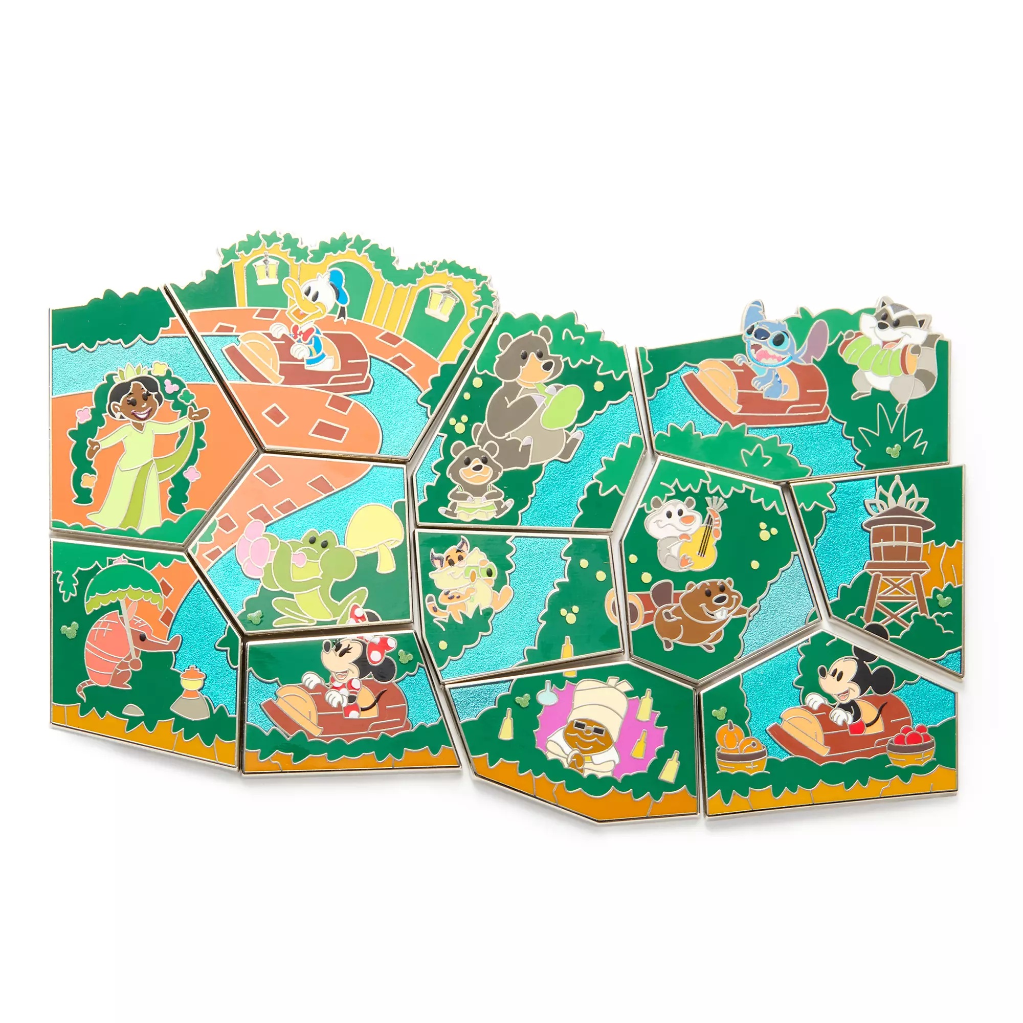 Tiana's Bayou Adventure Mystery Pin Blind Pack – Disney Attraction Map Puzzles Series – 1-Pc. – Limited Edition