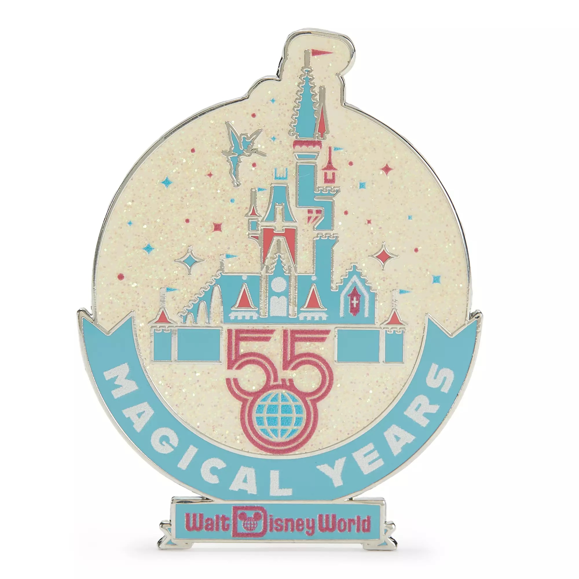 Cinderella Castle with Tinker Bell Pin – Walt Disney World 55th Anniversary – Limited Release Pin