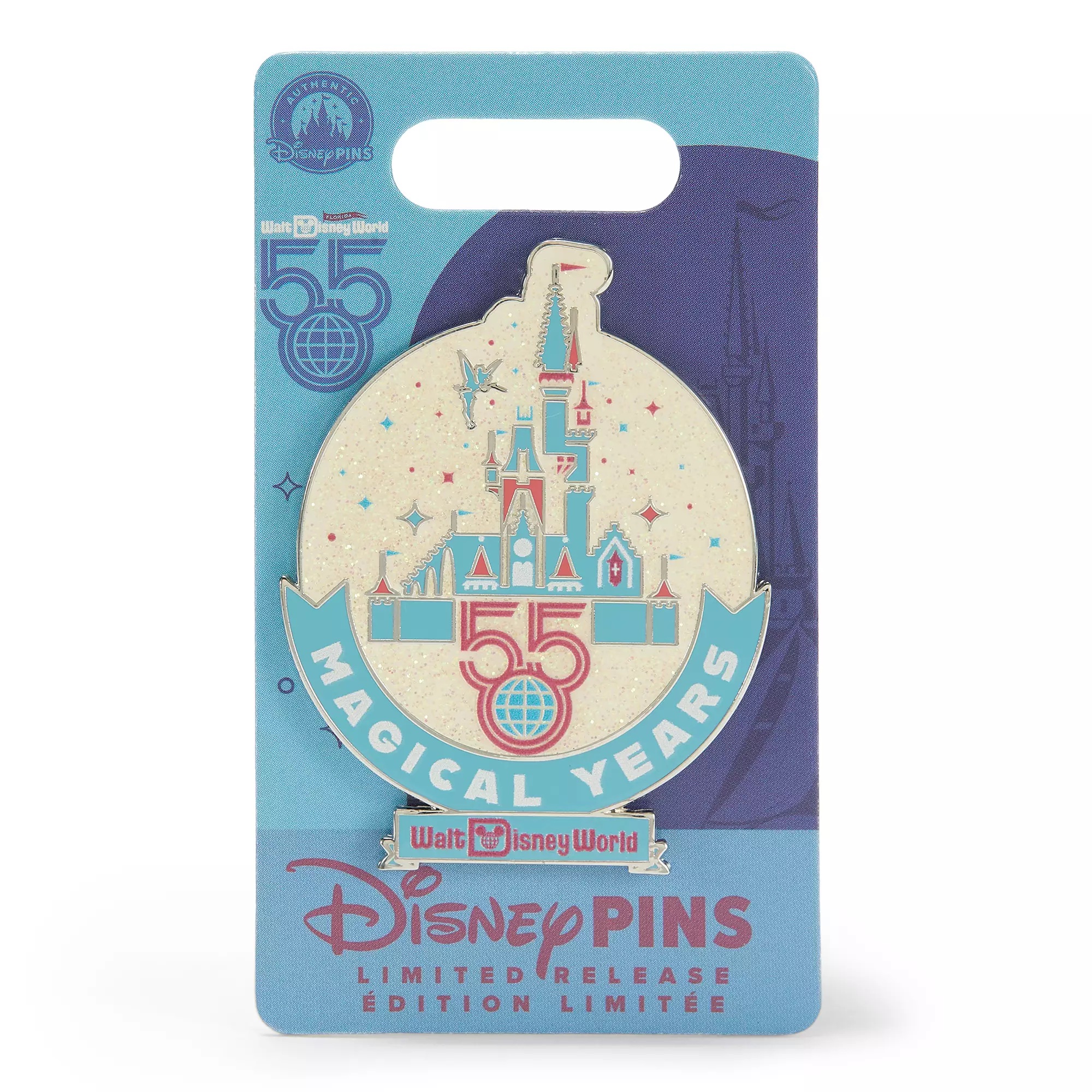 Cinderella Castle with Tinker Bell Pin – Walt Disney World 55th Anniversary – Limited Release