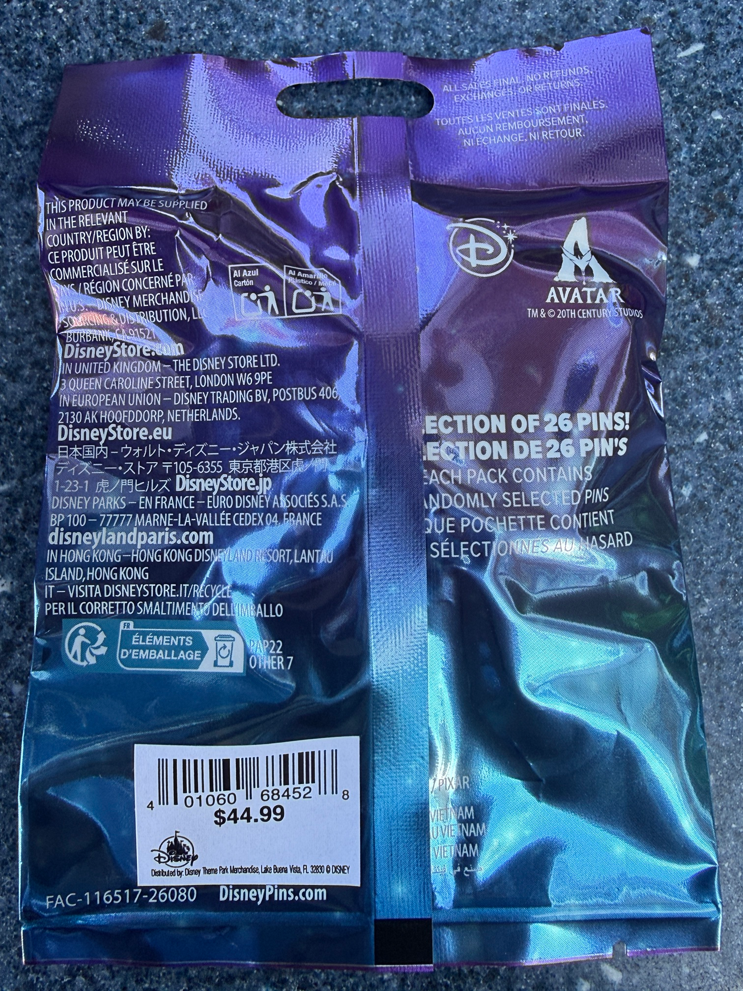 Disney Attraction Alphabet Mystery Pin Set at Disneyland - 1