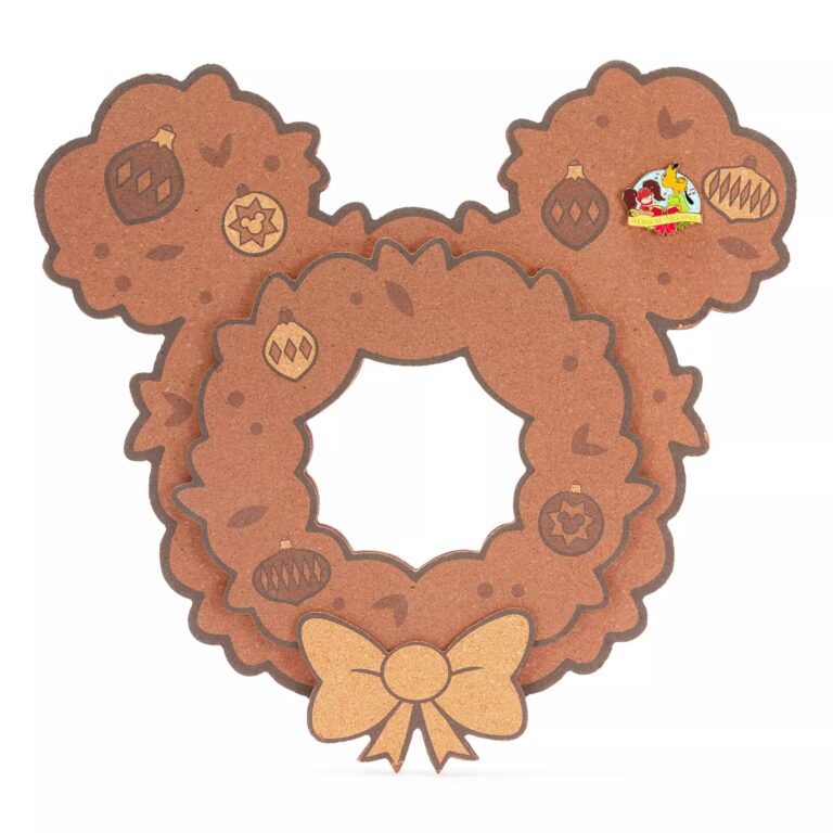 Mickey Mouse Icon Wreath Pin Collector's Cork Board with Pluto and Fifi Pin – Disney Magical Melodies – Limited Edition