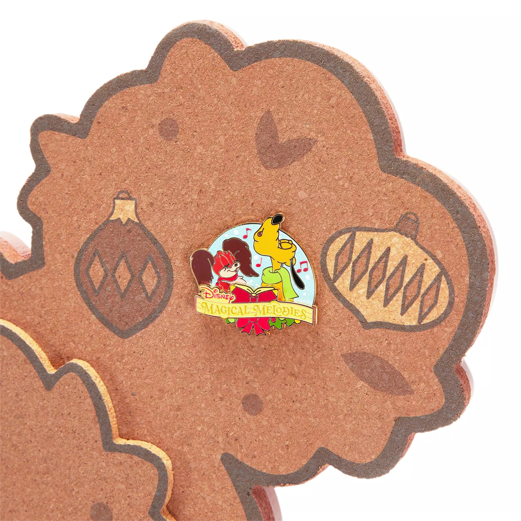 Mickey Mouse Icon Wreath Pin Collector's Cork Board with Pluto and Fifi Pin – Disney Magical Melodies – Limited Edition Pin