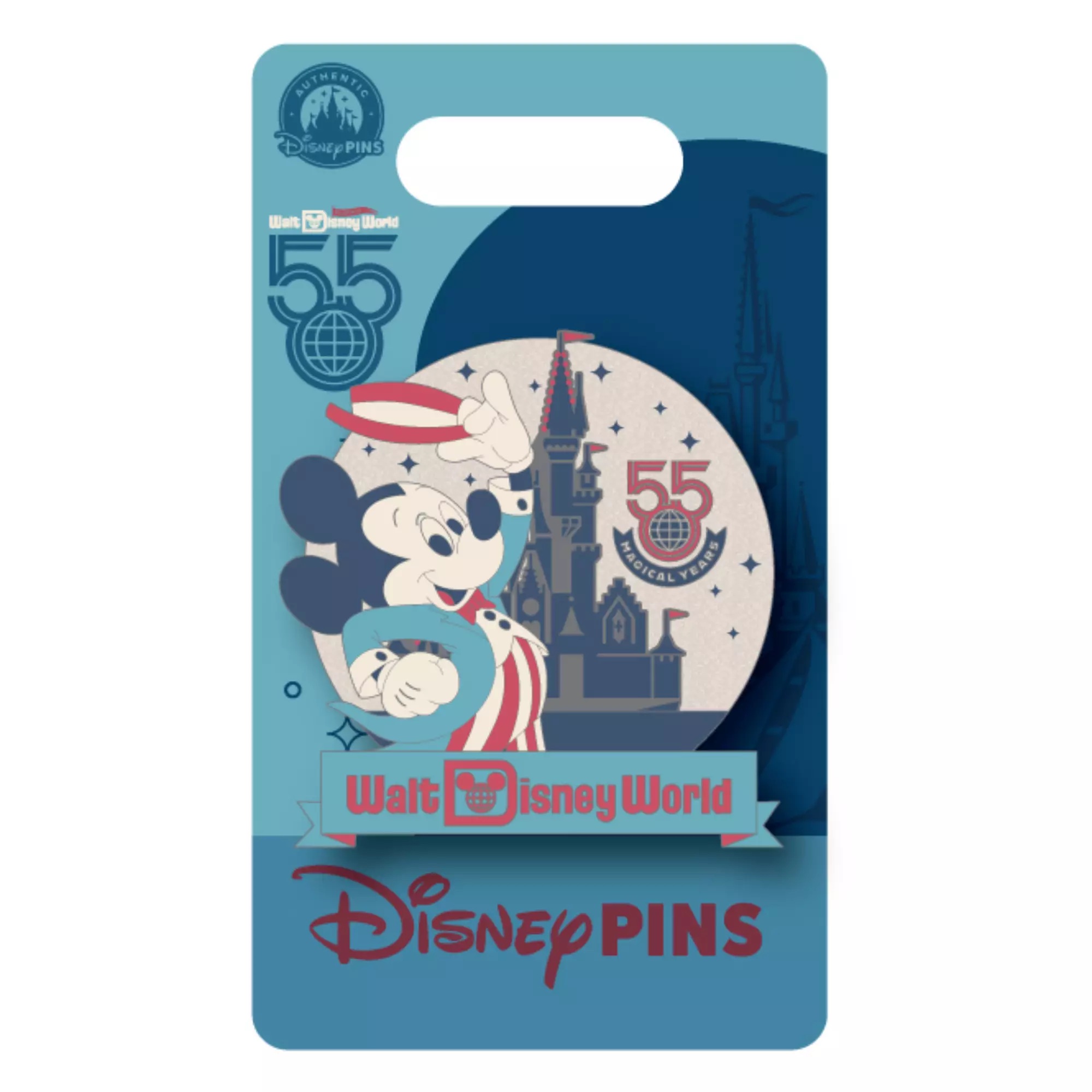 Mickey Mouse and Cinderella Castle Pin – Walt Disney World 55th Anniversary