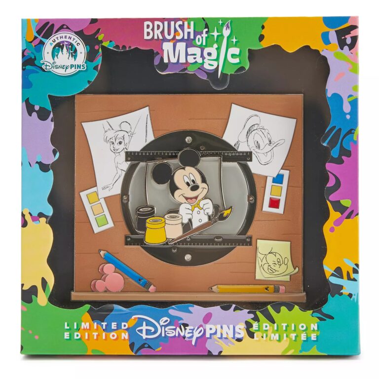 Mickey Mouse on Animator's Desk Jumbo Pin – Brush of Magic – 2-Pc. – Limited Edition Pin