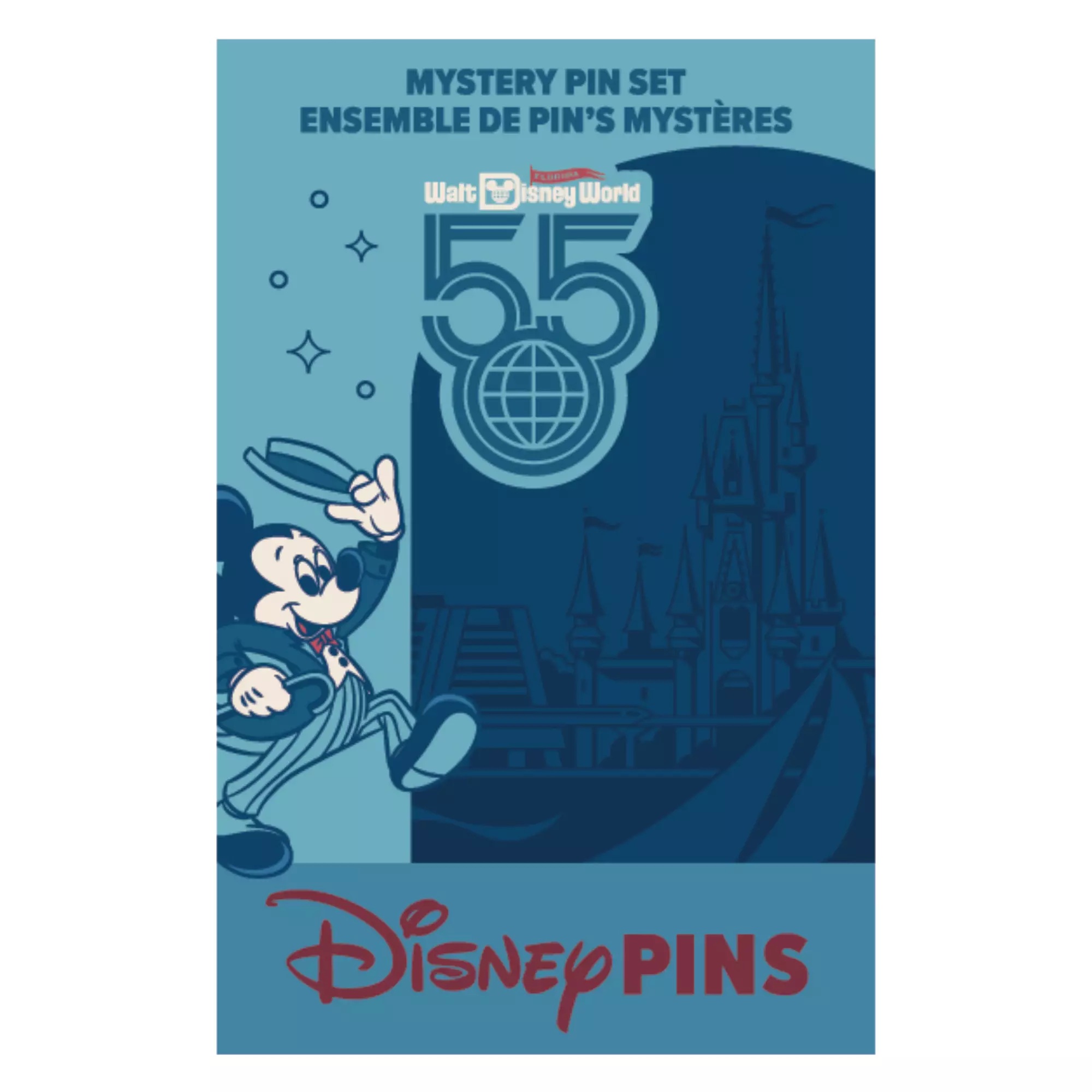 Walt Disney World 55th Anniversary Mystery Pin Blind Pack – 2-Pc. Box